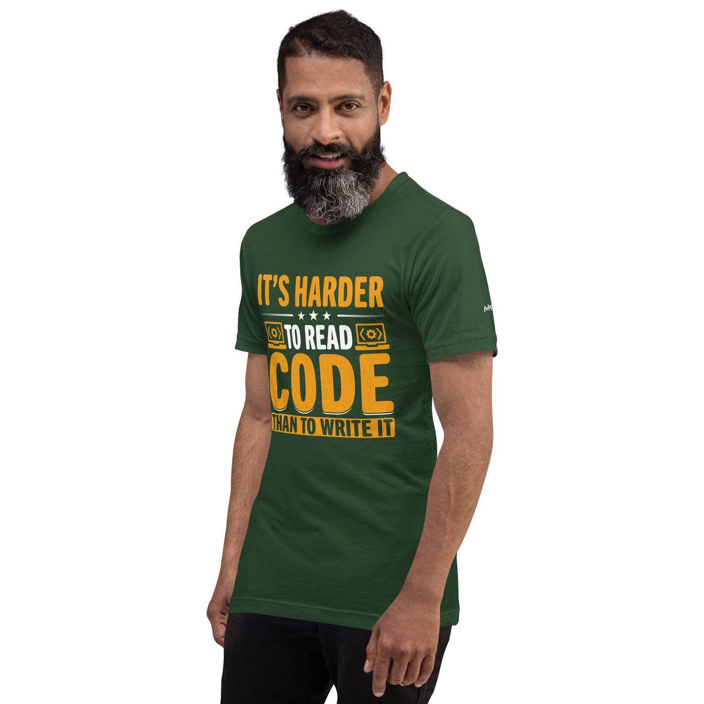 It's harder to read Code then to read it - Unisex t-shirt by DarkByteGear