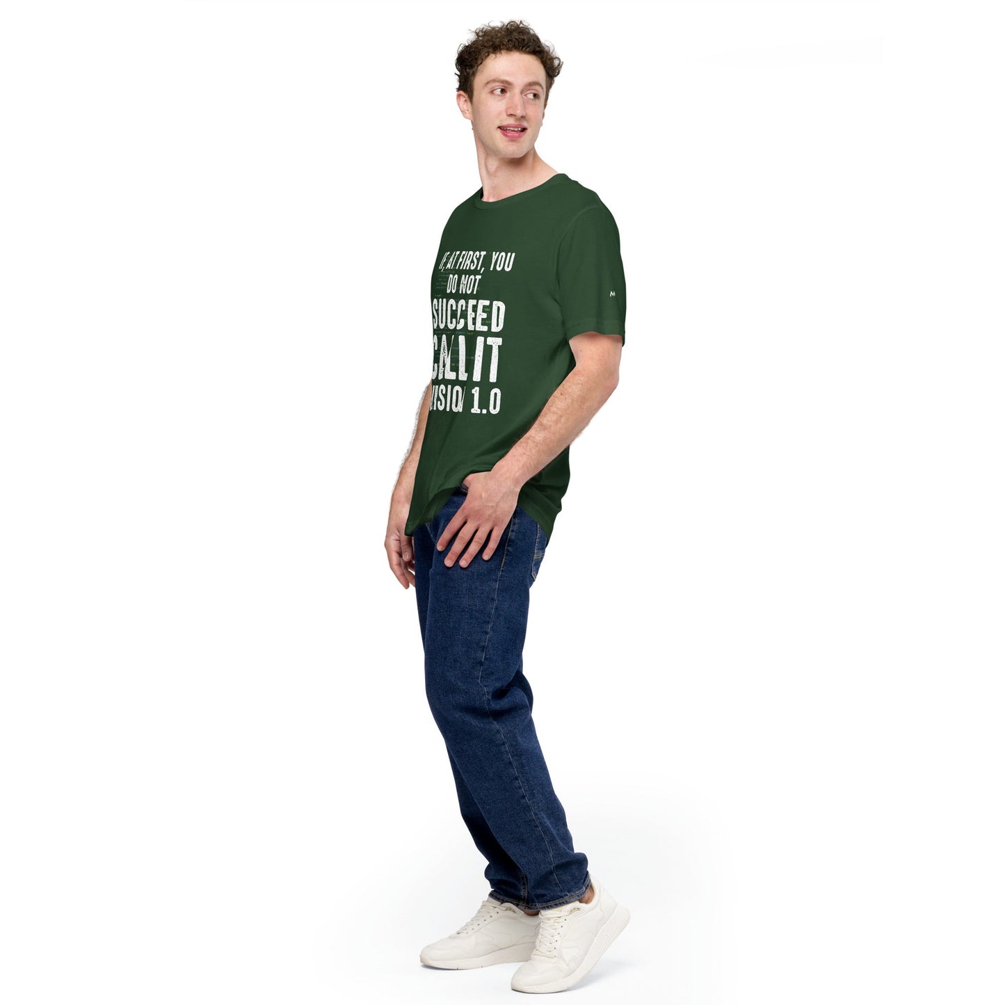 If Not Succeed, Call it Version 1.0 Unisex t-shirt by DarkByteGear