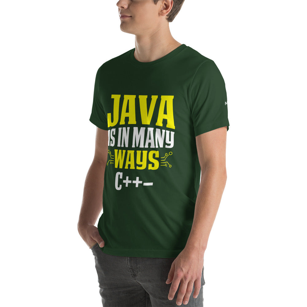 Java is in Many Ways C++- Unisex t-shirt by DarkByteGear