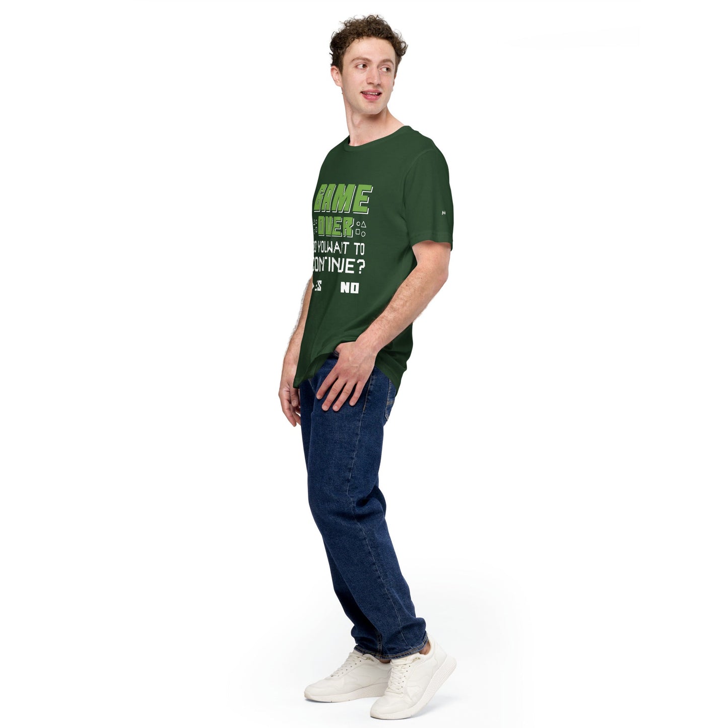 Game Over, Do You Want to Continue, Yes or No? Unisex t-shirt by DarkByteGear