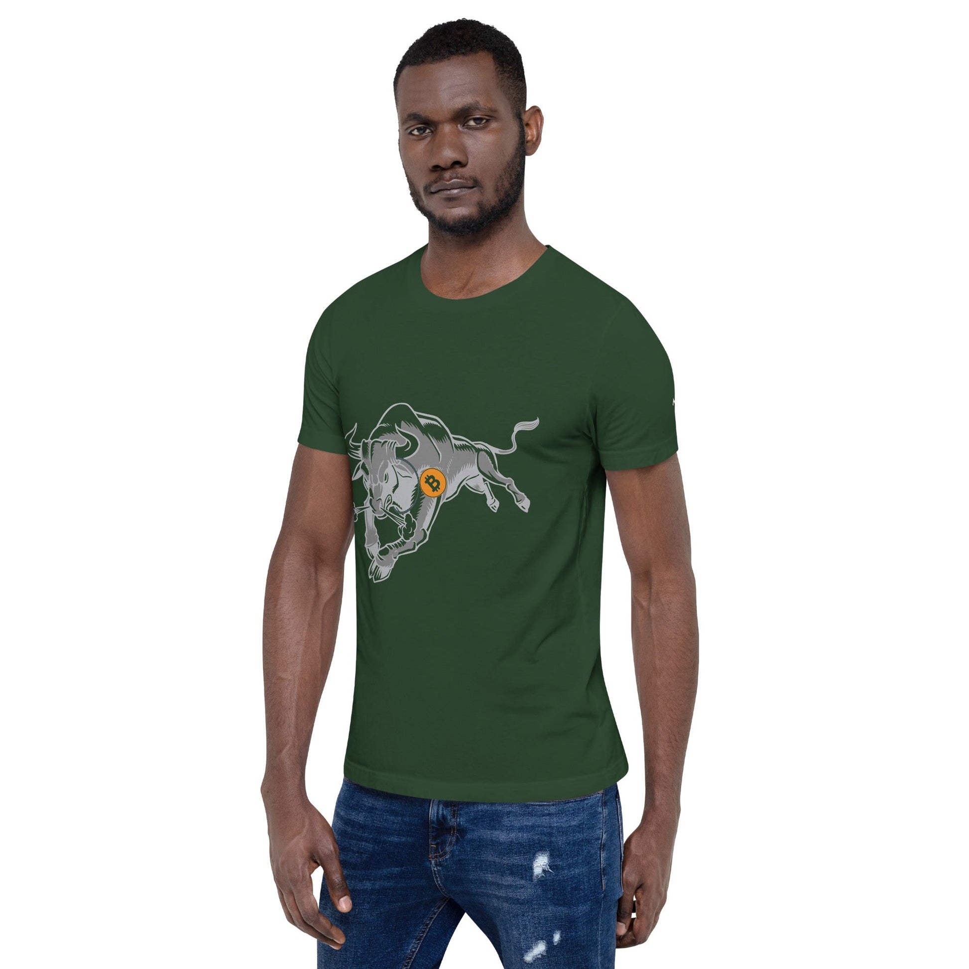 Strong Bitcoin Bull Unisex t-shirt by DarkByteGear