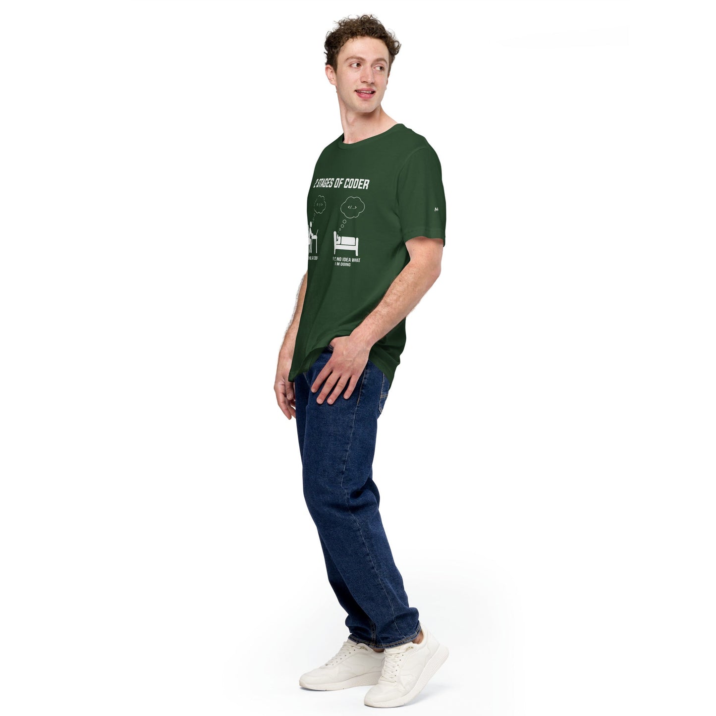 2 Stages of Coder Unisex t-shirt by DarkByteGear