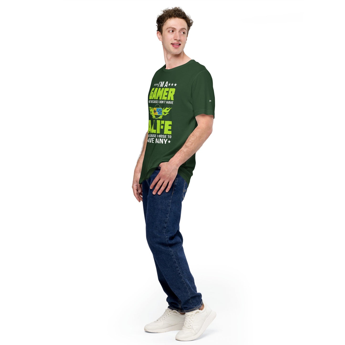 I am a Gamer Green V - Unisex t-shirt by DarkByteGear