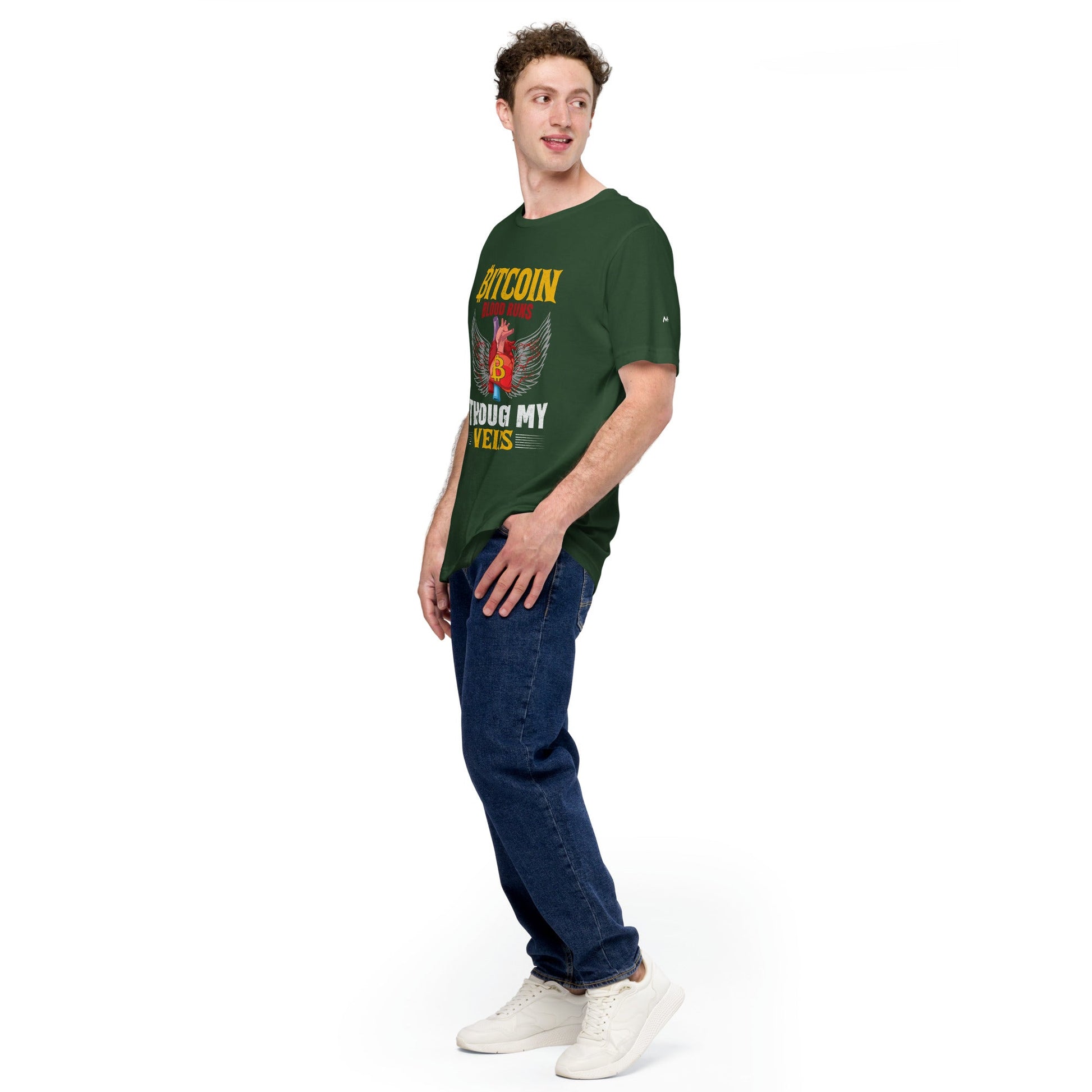 Bitcoin Blood Run Through My Vein - Unisex t-shirt by DarkByteGear