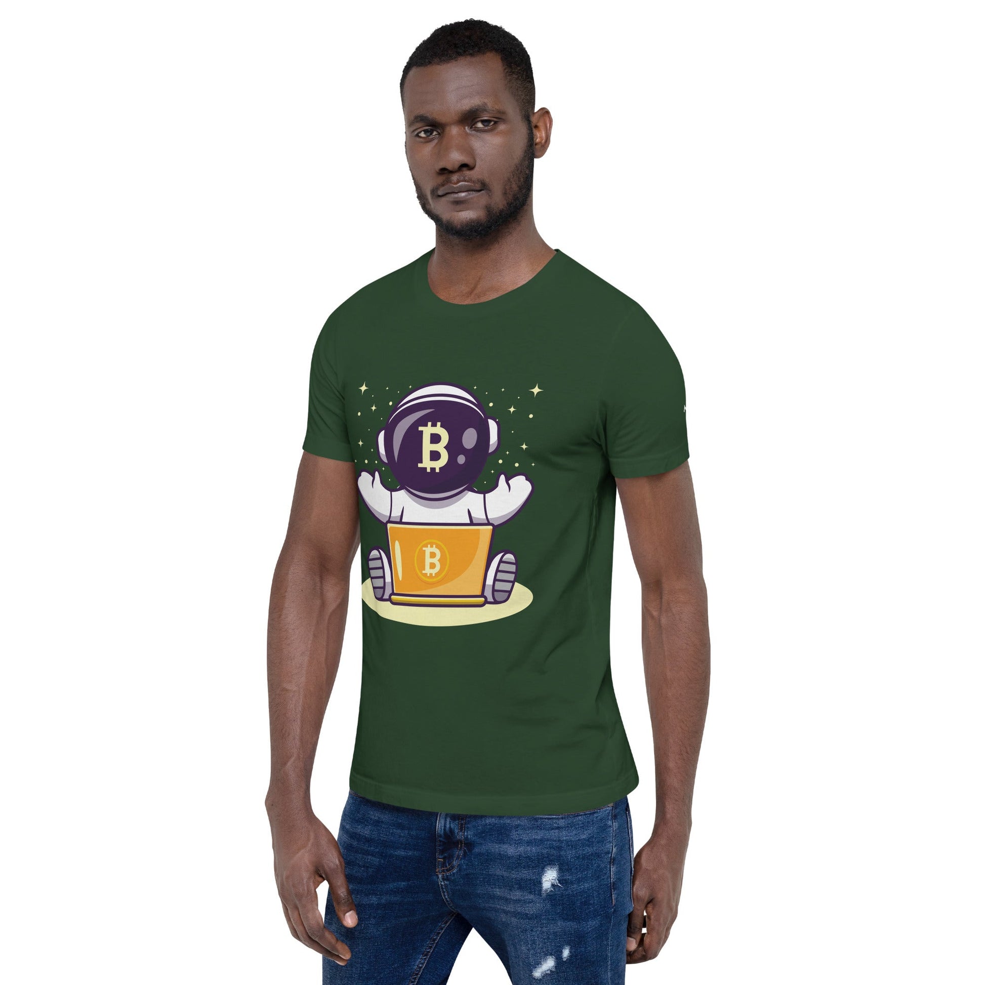 Bitcoin Astronaut - Unisex t-shirt by DarkByteGear