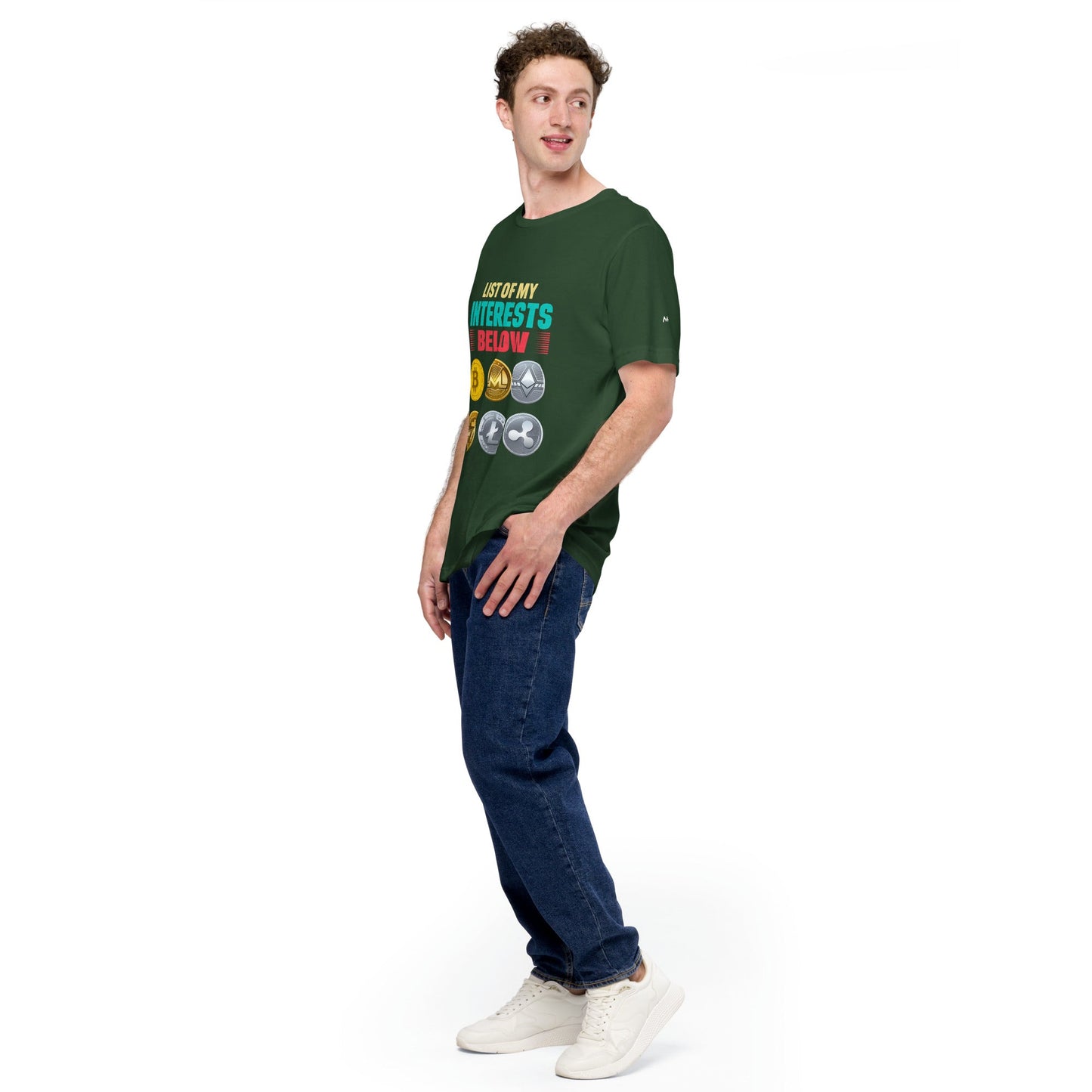List of my Interests below - Unisex t-shirt by DarkByteGear