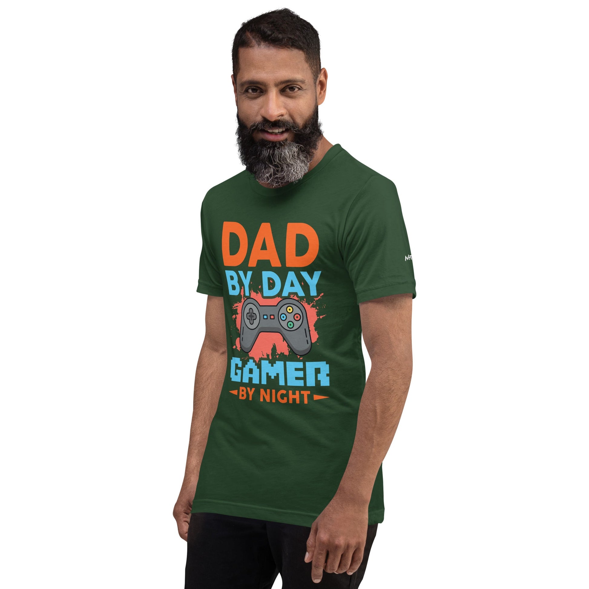 Dad by Day, Gamer by Night - Unisex t-shirt by DarkByteGear