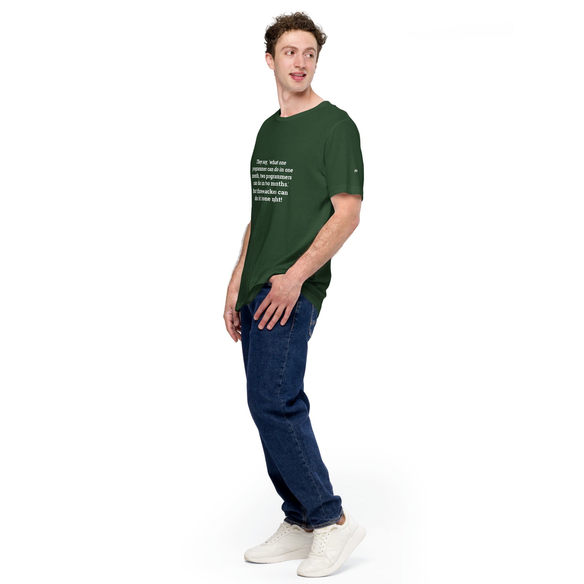 They say, what one programmer can do in one month - Unisex t-shirt by DarkByteGear