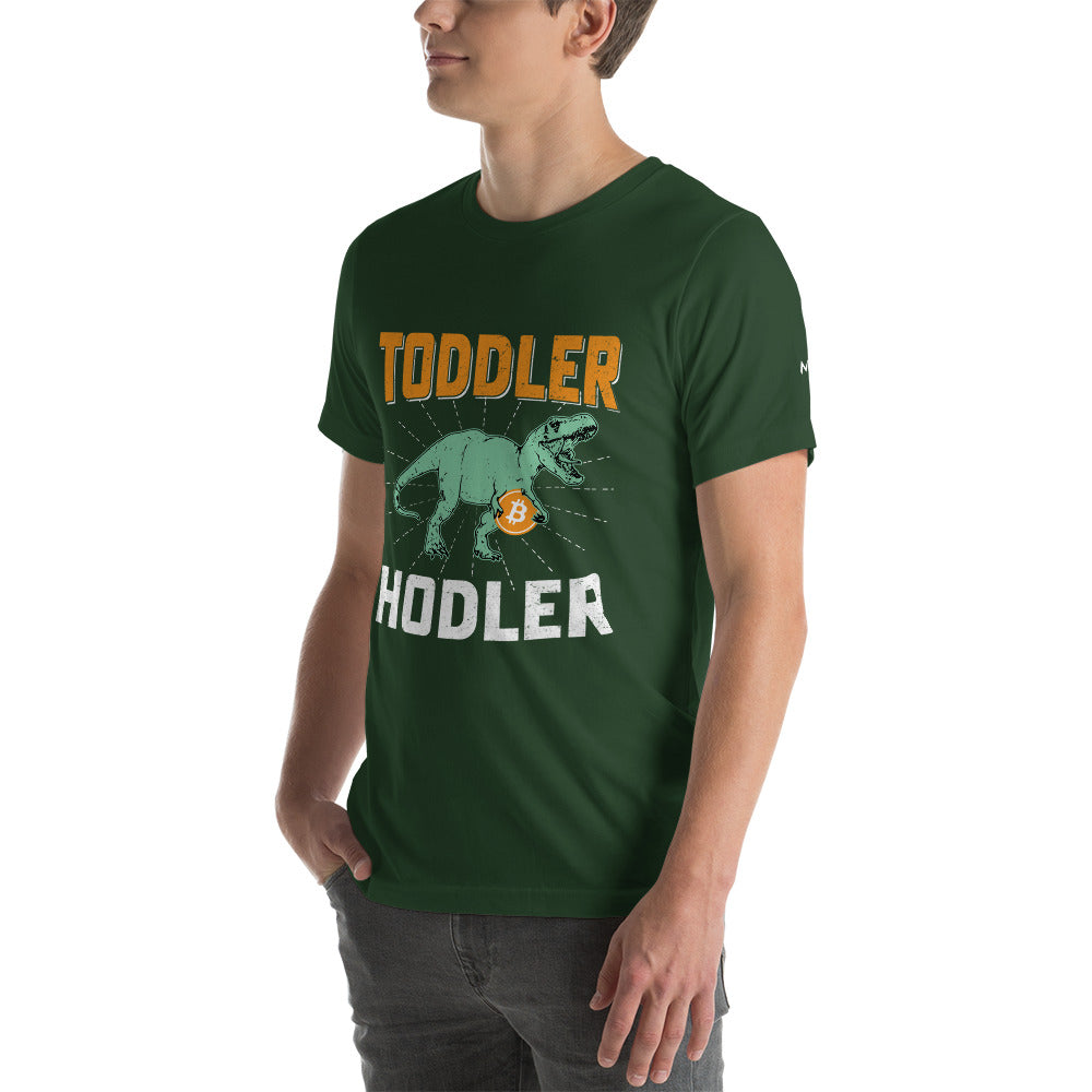 Toddler Bitcoin T-rex Holder - Unisex t-shirt by DarkByteGear