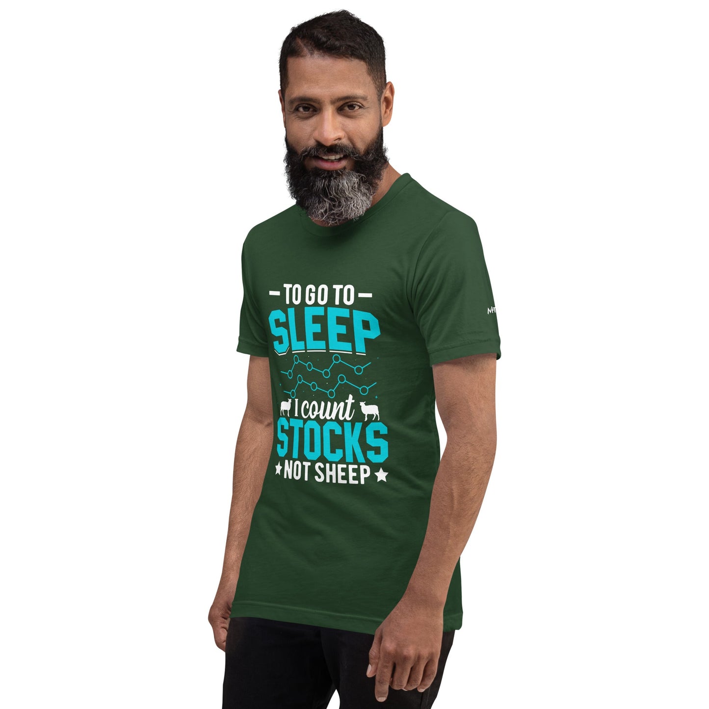 To go to sleep, I count stocks not sheep (DB) - Unisex t-shirt by DarkByteGear