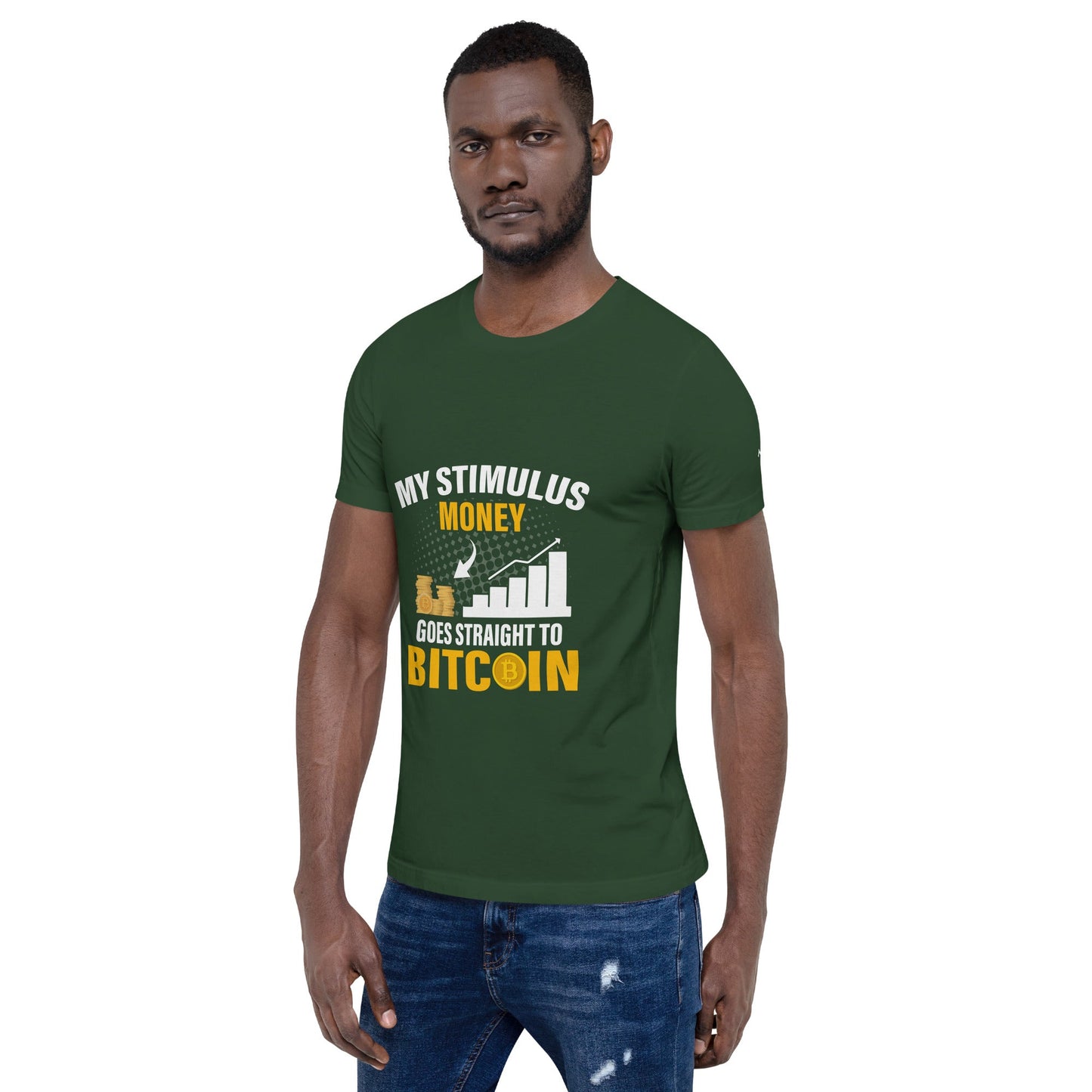 My Stimulus Money Goes Straight to Bitcoin - Unisex t-shirt by DarkByteGear