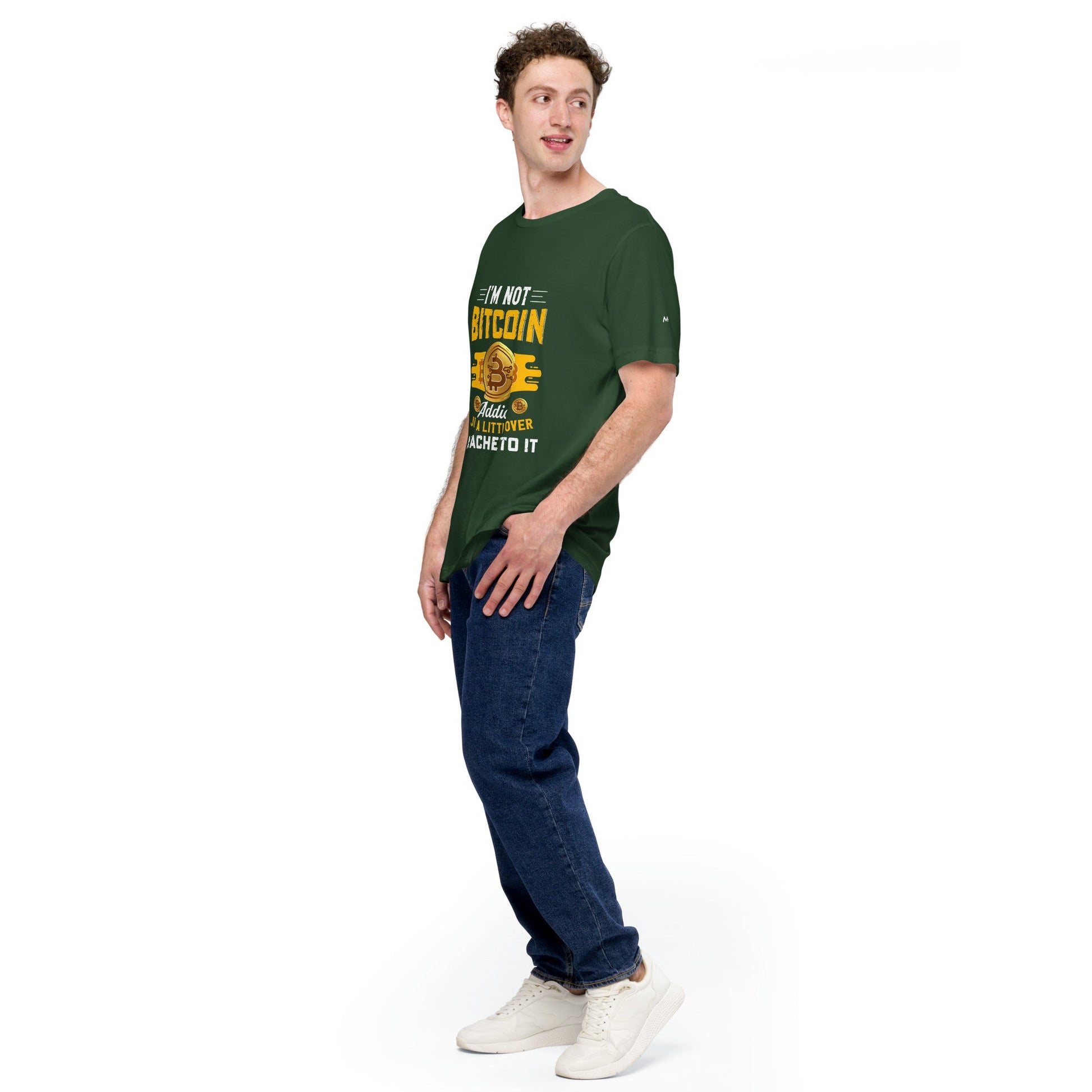 I am not a Bitcoin Addict Just a little attached to it - Unisex t-shirt by DarkByteGear