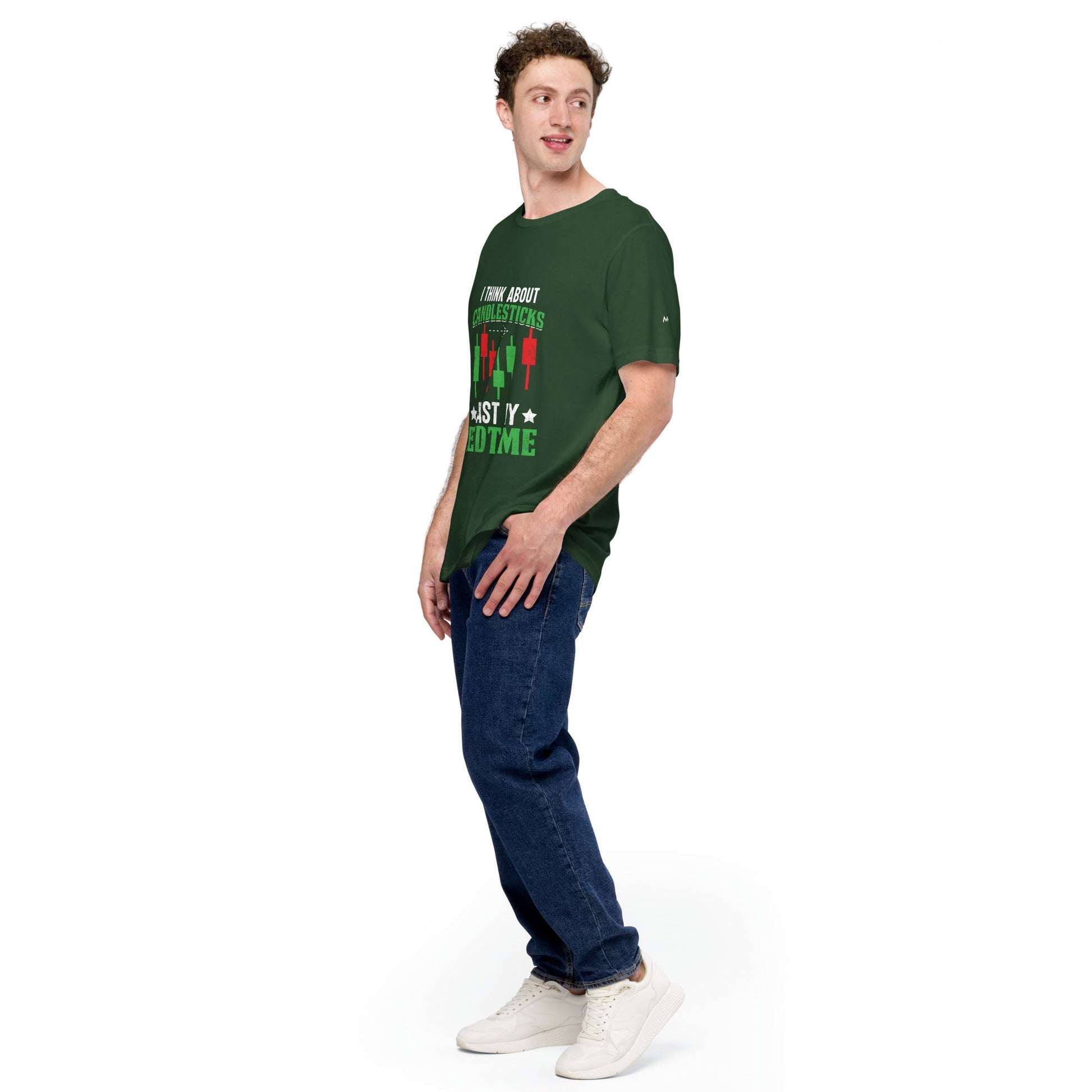 I Think about Candlesticks past my bedtime - Unisex t-shirt by DarkByteGear