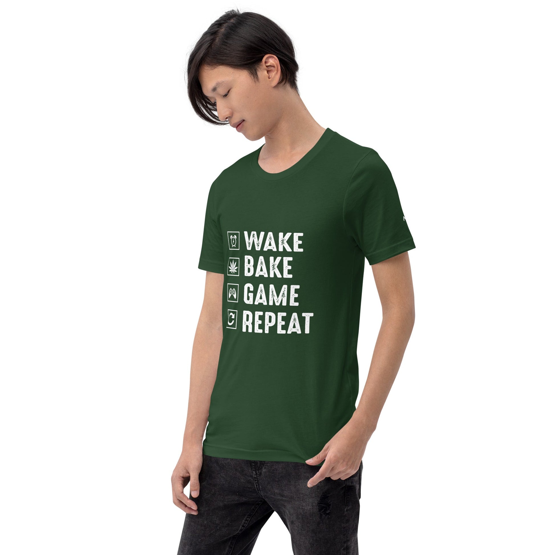 Wake, Bake, Game, Repeat Rima 13 - Unisex t-shirt by DarkByteGear