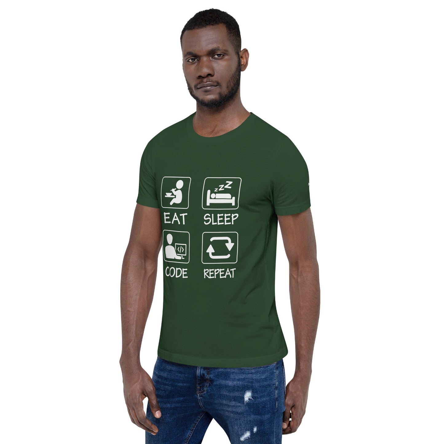 Eat, Sleep, Code, Repeat V1 - Unisex t-shirt by DarkByteGear