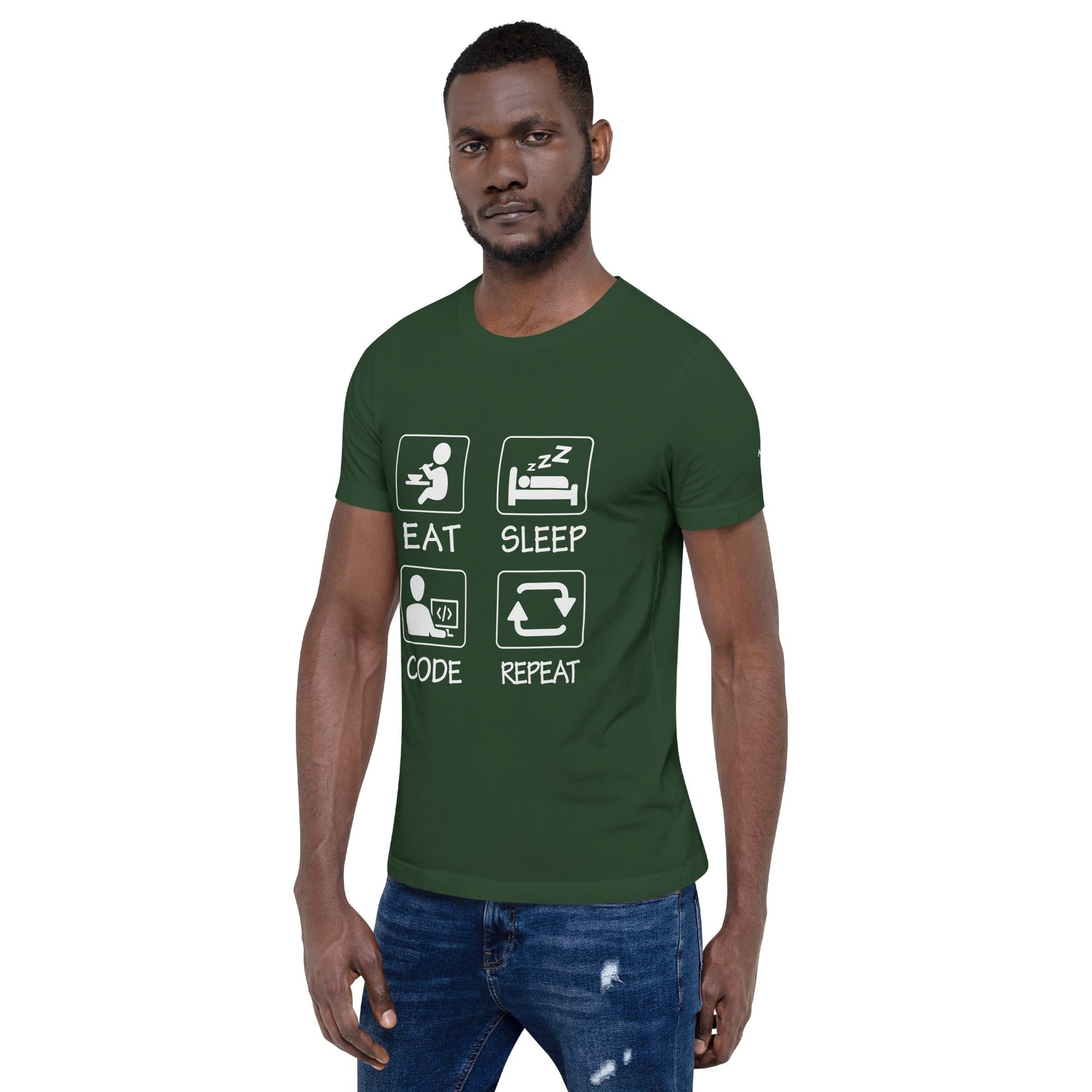Eat, Sleep, Code, Repeat V1 - Unisex t-shirt by DarkByteGear
