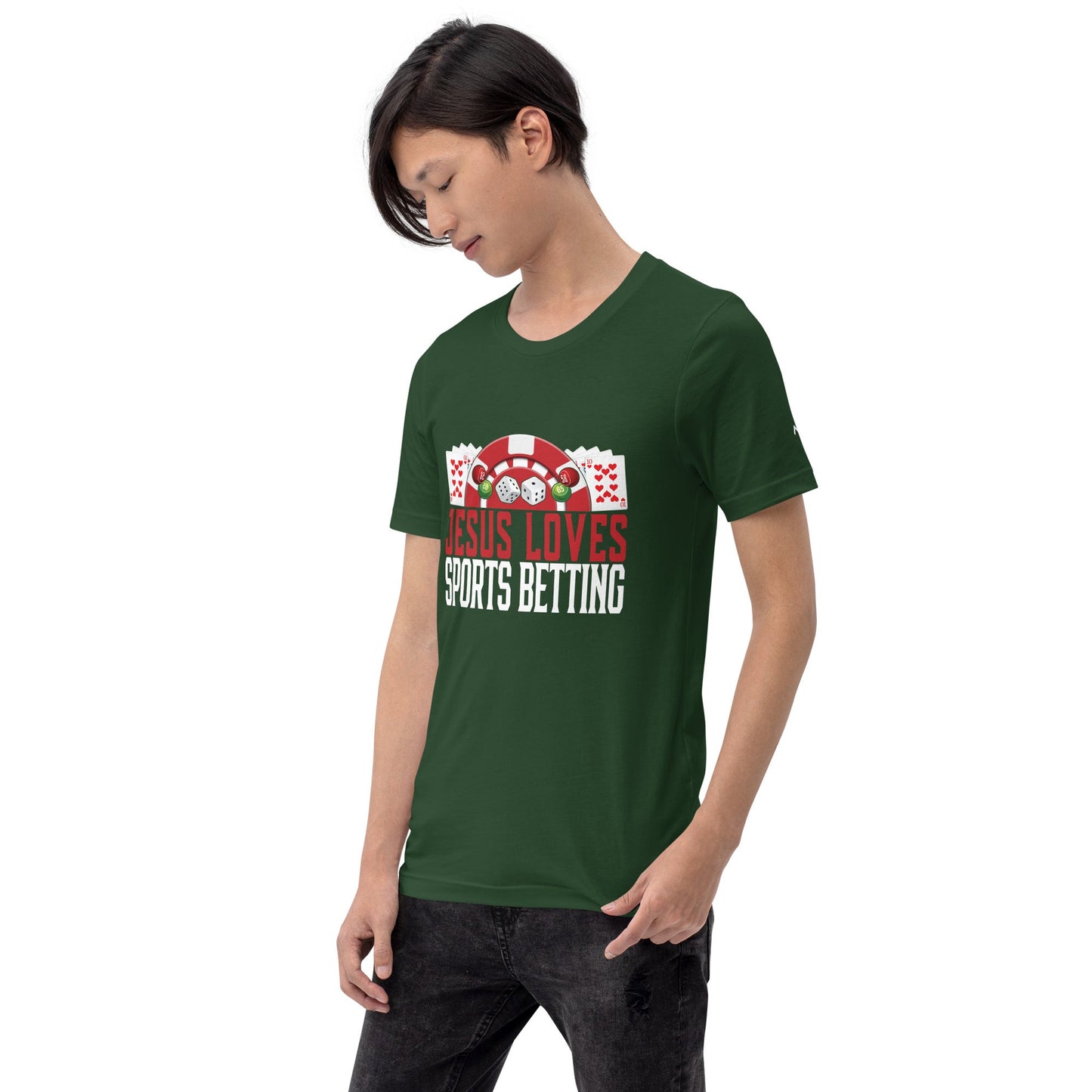 Jesus Loves Sports Betting - Unisex t-shirt by DarkByteGear