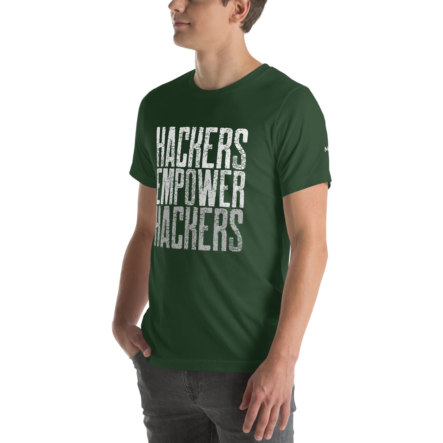 Hackers Empower Hackers V1 - Unisex t-shirt by DarkByteGear