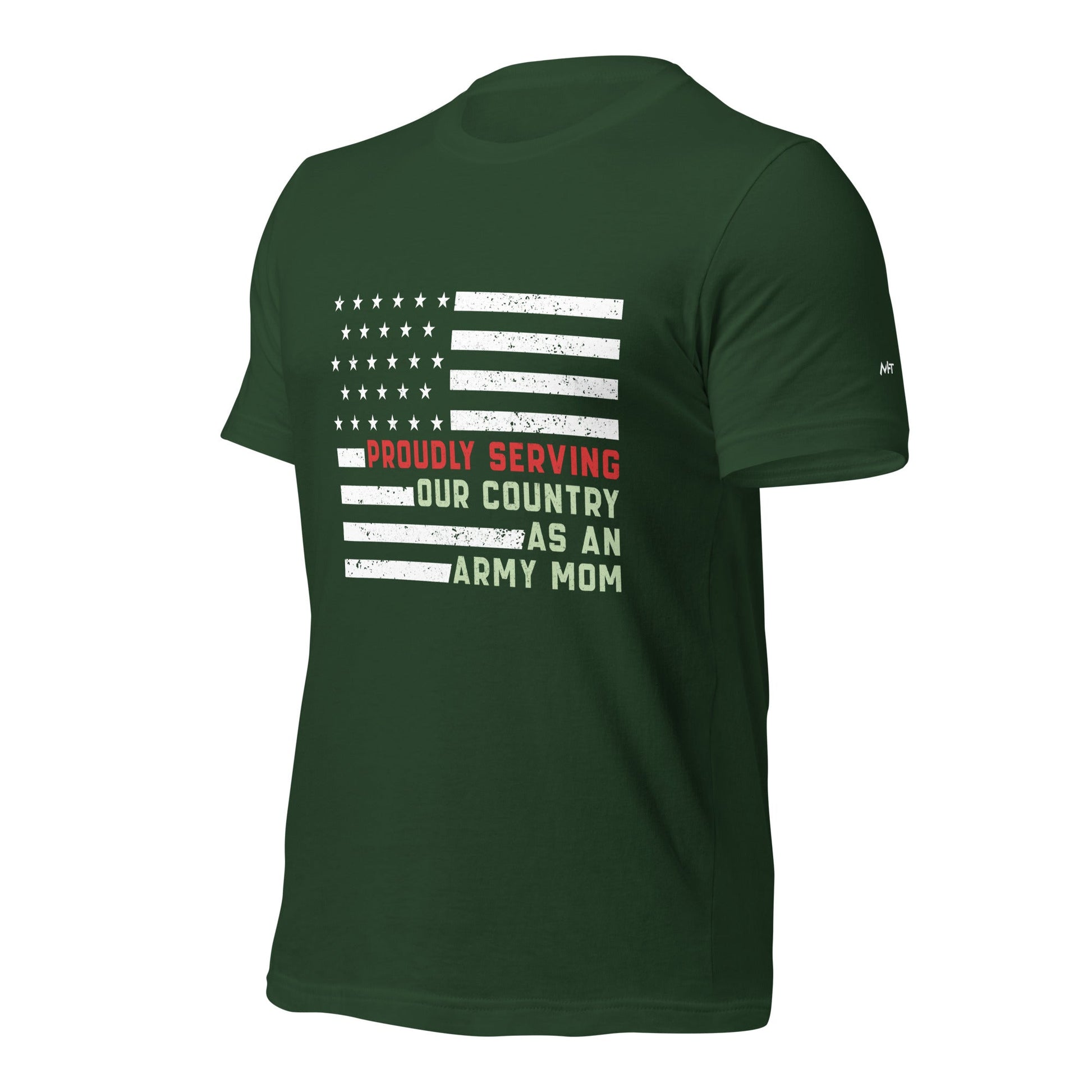 Proudly Serving as an Army Mom - Unisex t-shirt by DarkByteGear