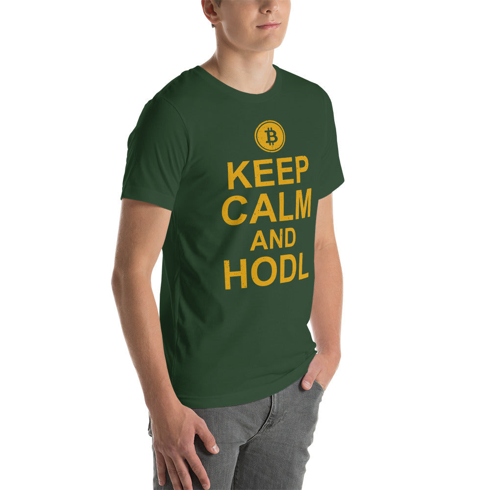 Keep Calm and HODL Unisex t-shirt by DarkByteGear