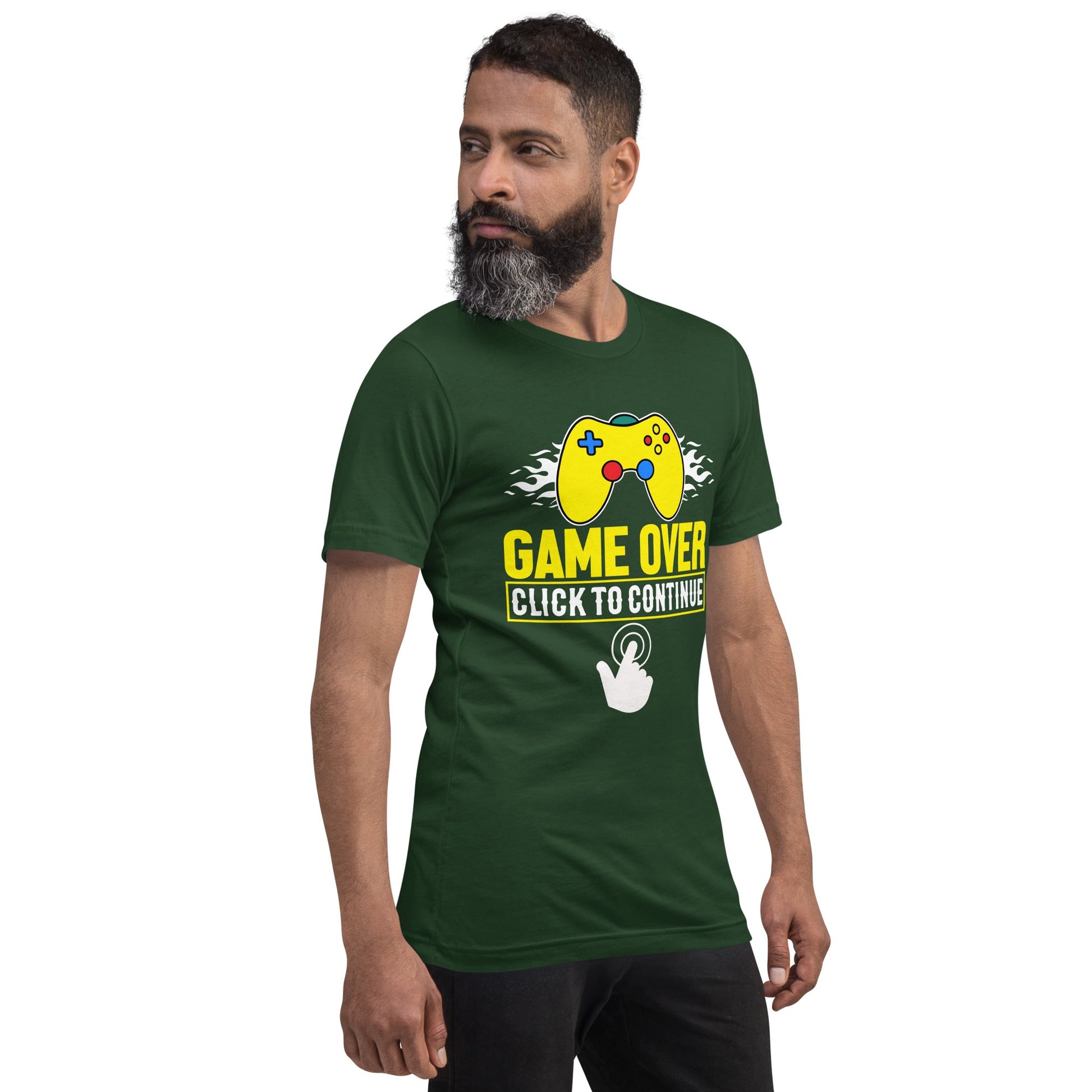 Game Over Click to Continue - Unisex t-shirt by DarkByteGear