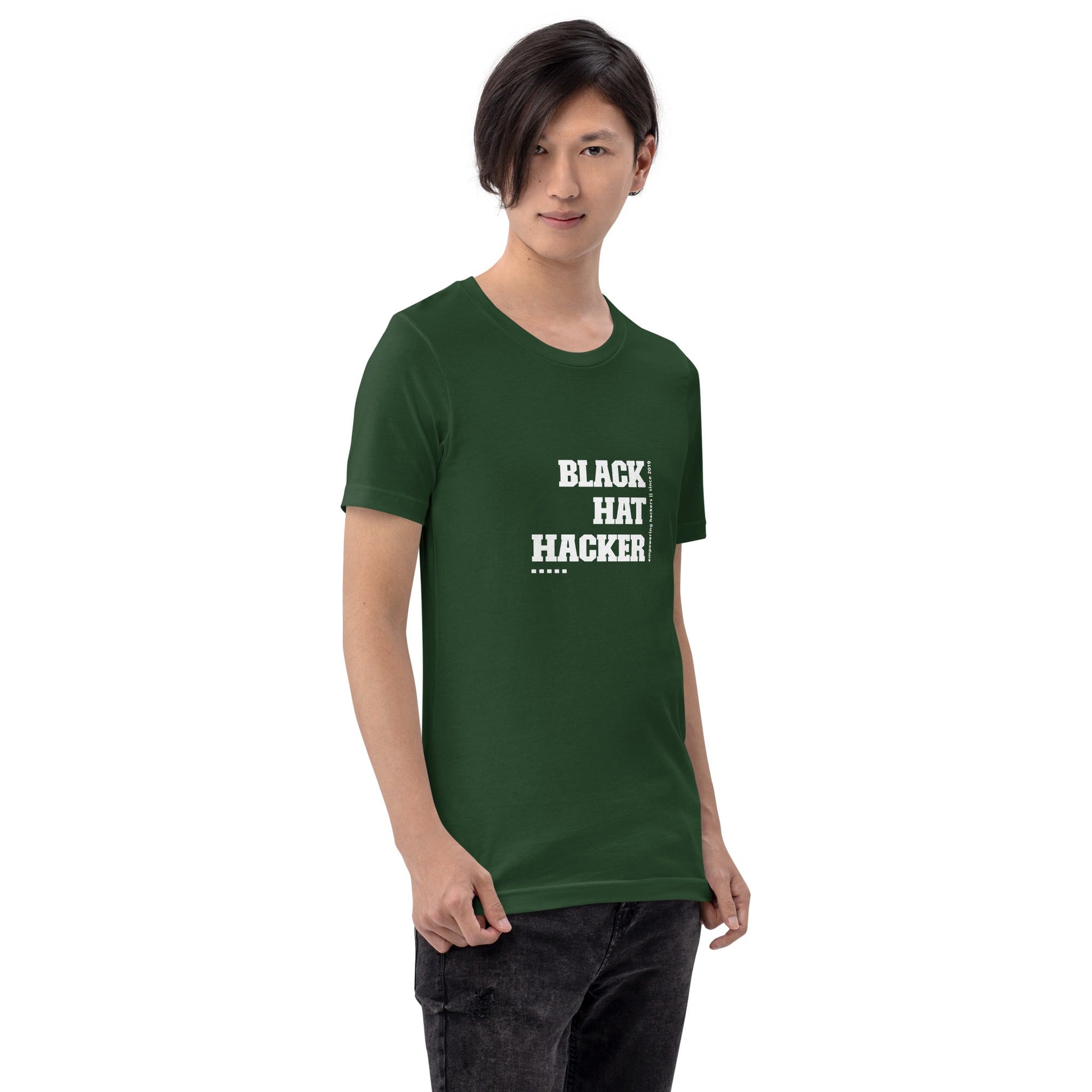 Black Hat Hacker V4 Unisex t-shirt by DarkByteGear