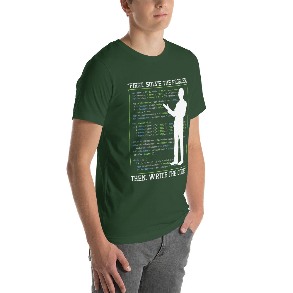 First, Solve the problem; then, Write the code V5 - Unisex t-shirt by DarkByteGear