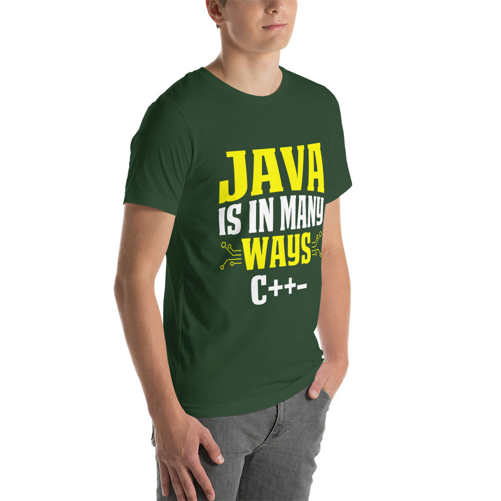 Java is in Many Ways C++- Unisex t-shirt by DarkByteGear