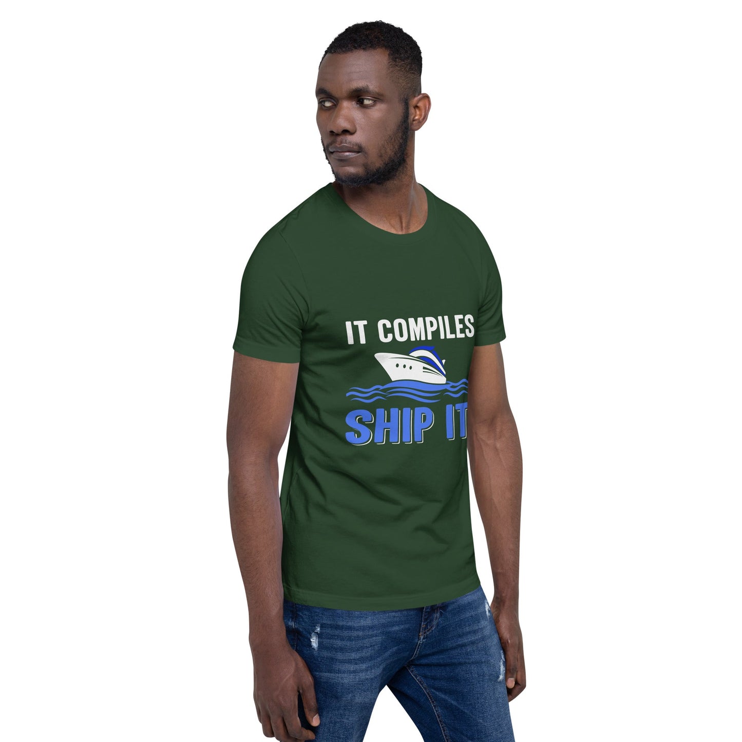 It Compiles, Ship it Unisex t-shirt by DarkByteGear