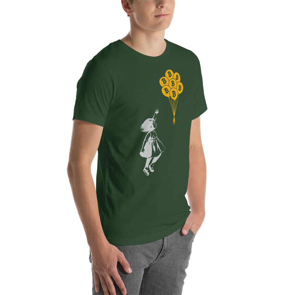 Bitcoin Little Girl Unisex t-shirt by DarkByteGear