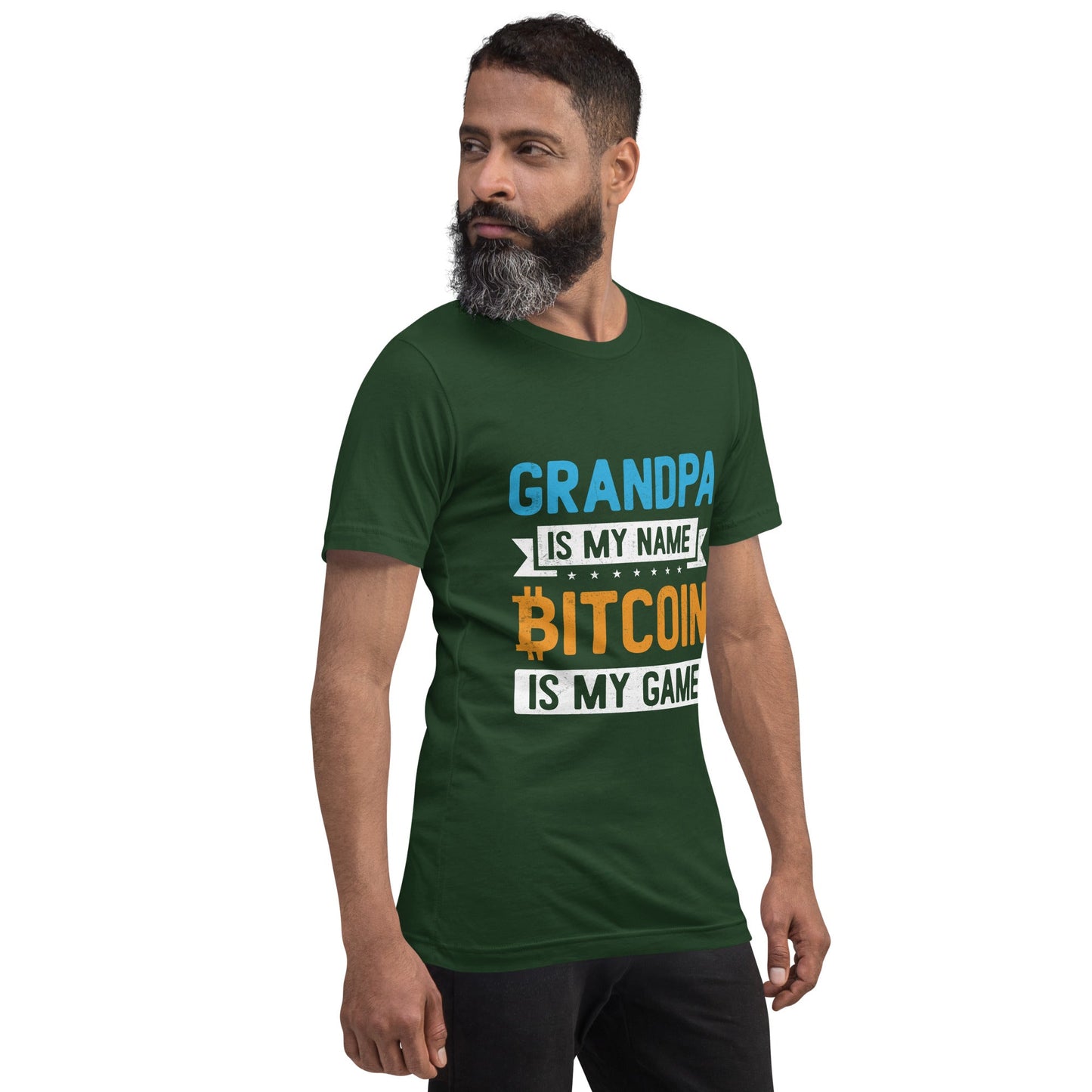 Grandpa is My Name, Bitcoin is My Game - Unisex t-shirt by DarkByteGear
