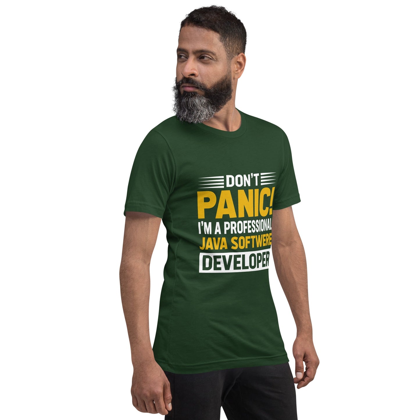 Don't Panic, I am a Professional Java Software Developer - Unisex t-shirt by DarkByteGear