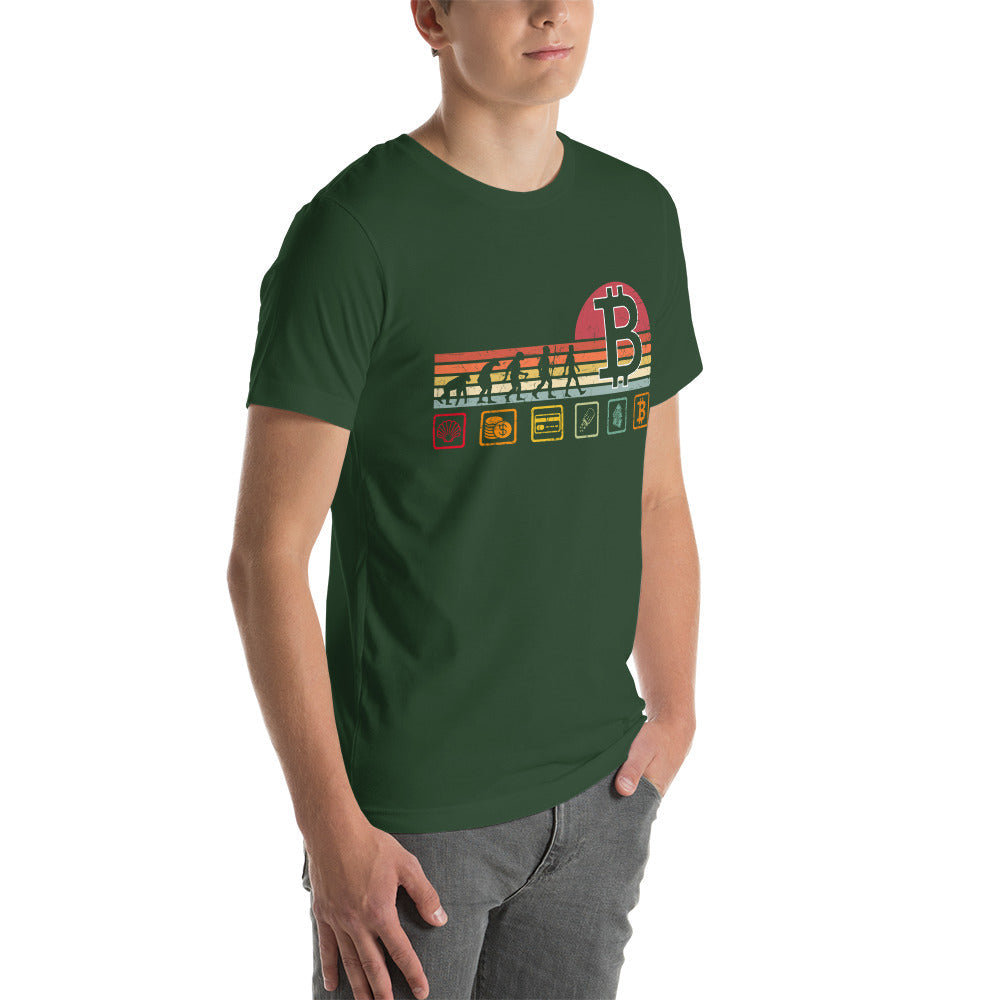 Bitcoin Evolution - Unisex t-shirt by DarkByteGear