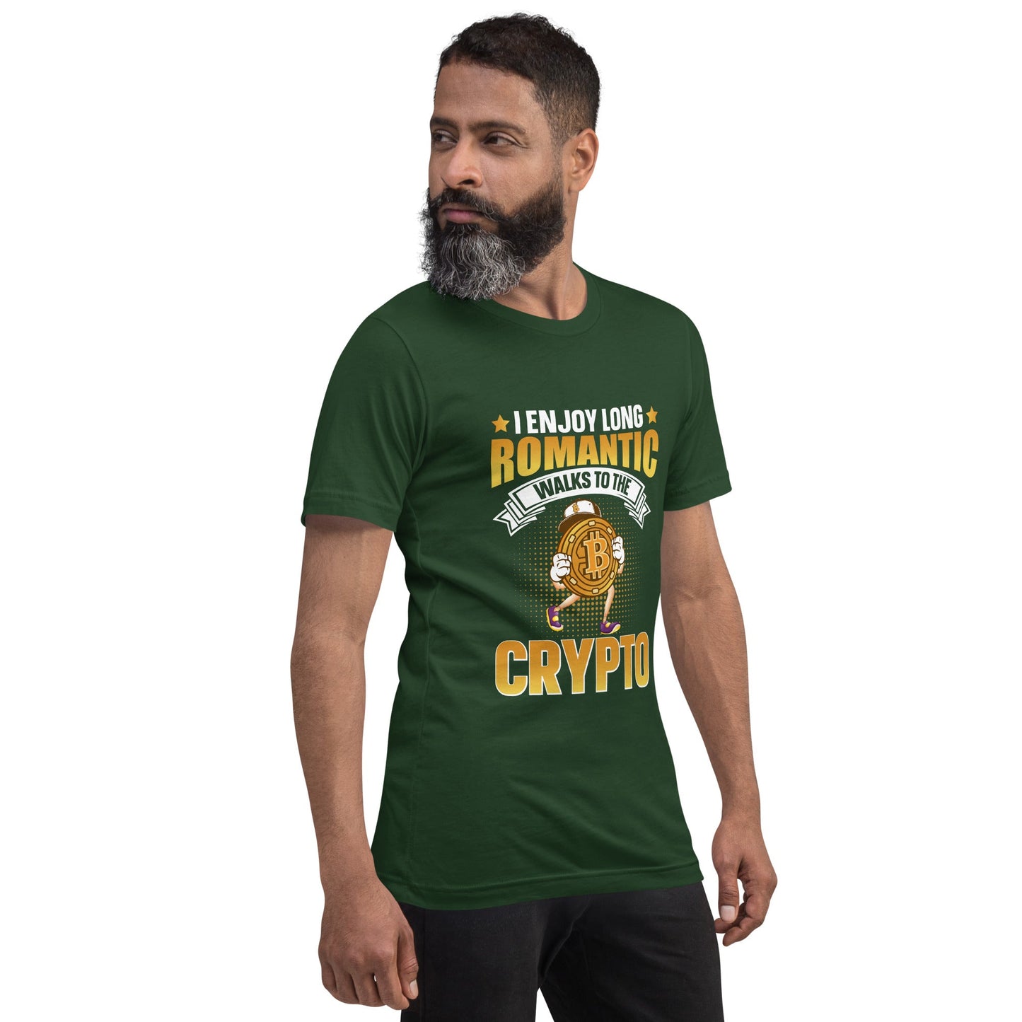 I enjoy long Romantic Walk with Crypto - Unisex t-shirt by DarkByteGear