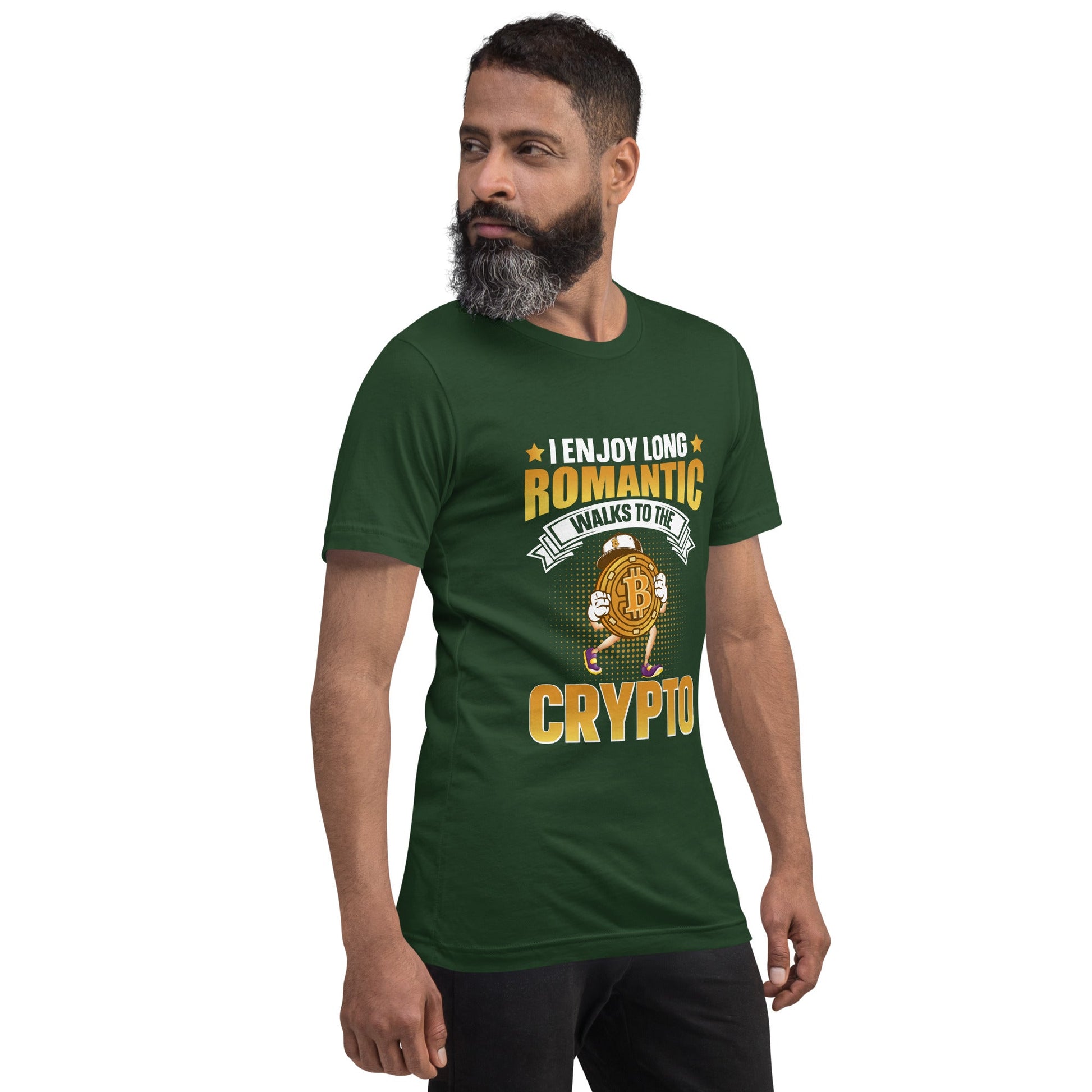 I enjoy long Romantic Walk with Crypto - Unisex t-shirt by DarkByteGear