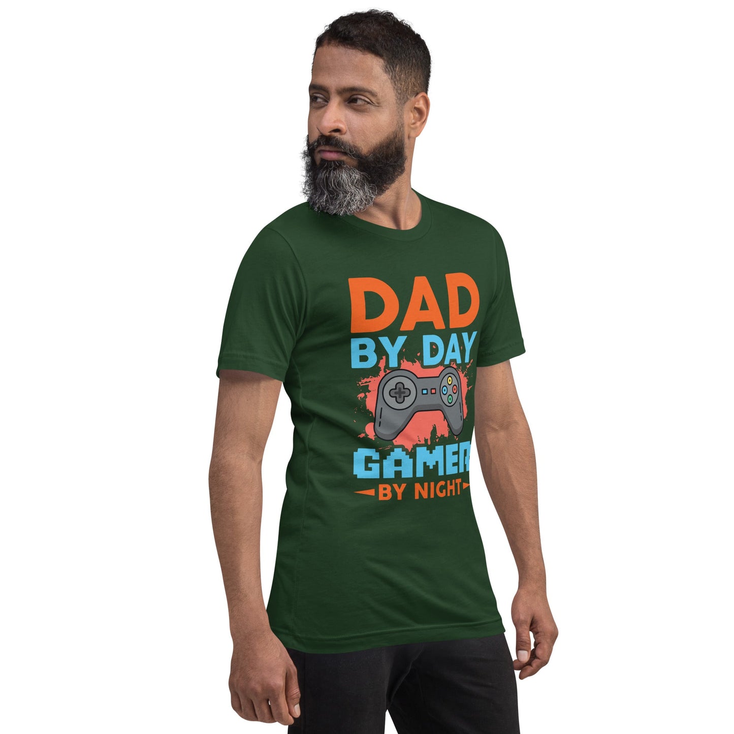 Dad by Day, Gamer by Night - Unisex t-shirt by DarkByteGear