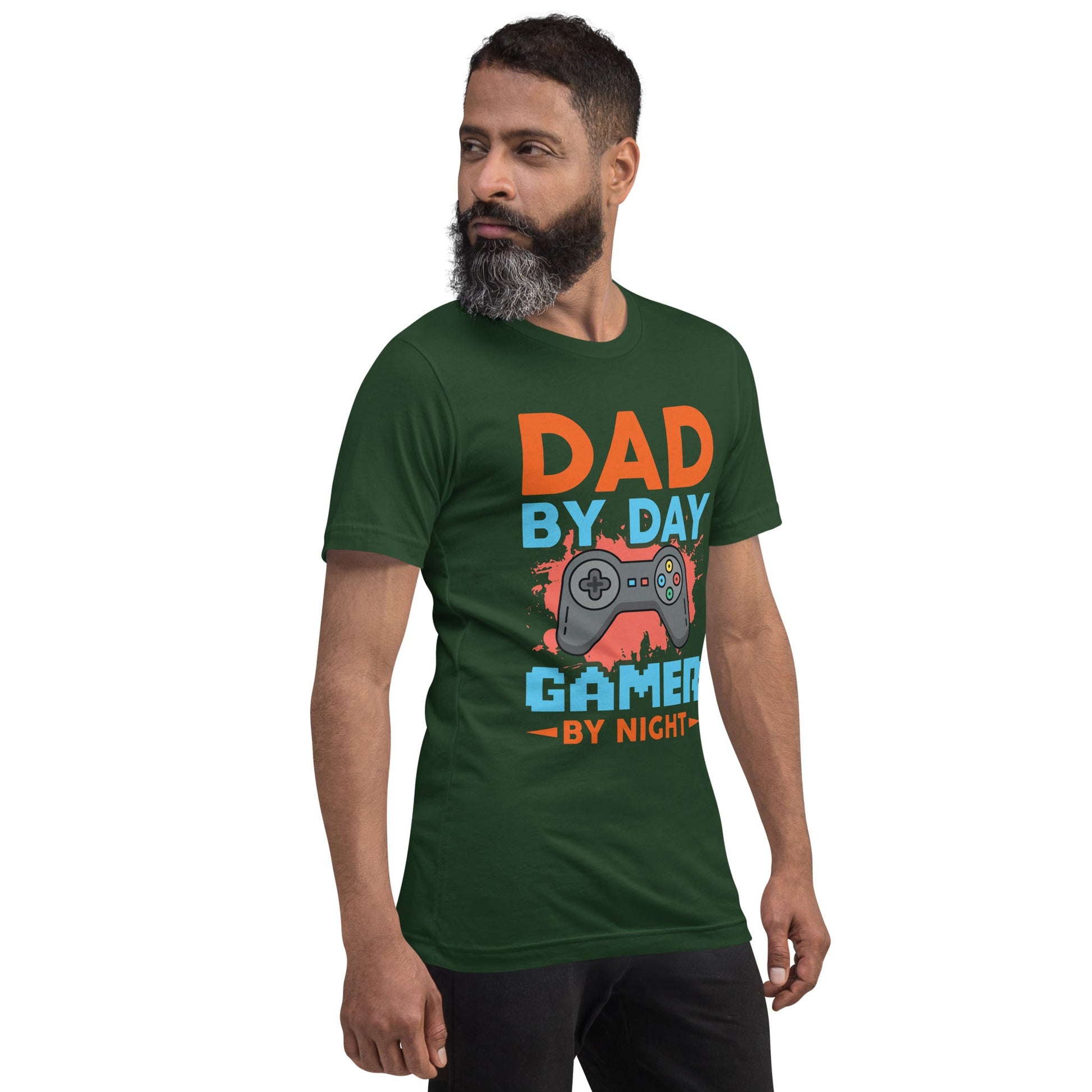 Dad by Day, Gamer by Night - Unisex t-shirt by DarkByteGear