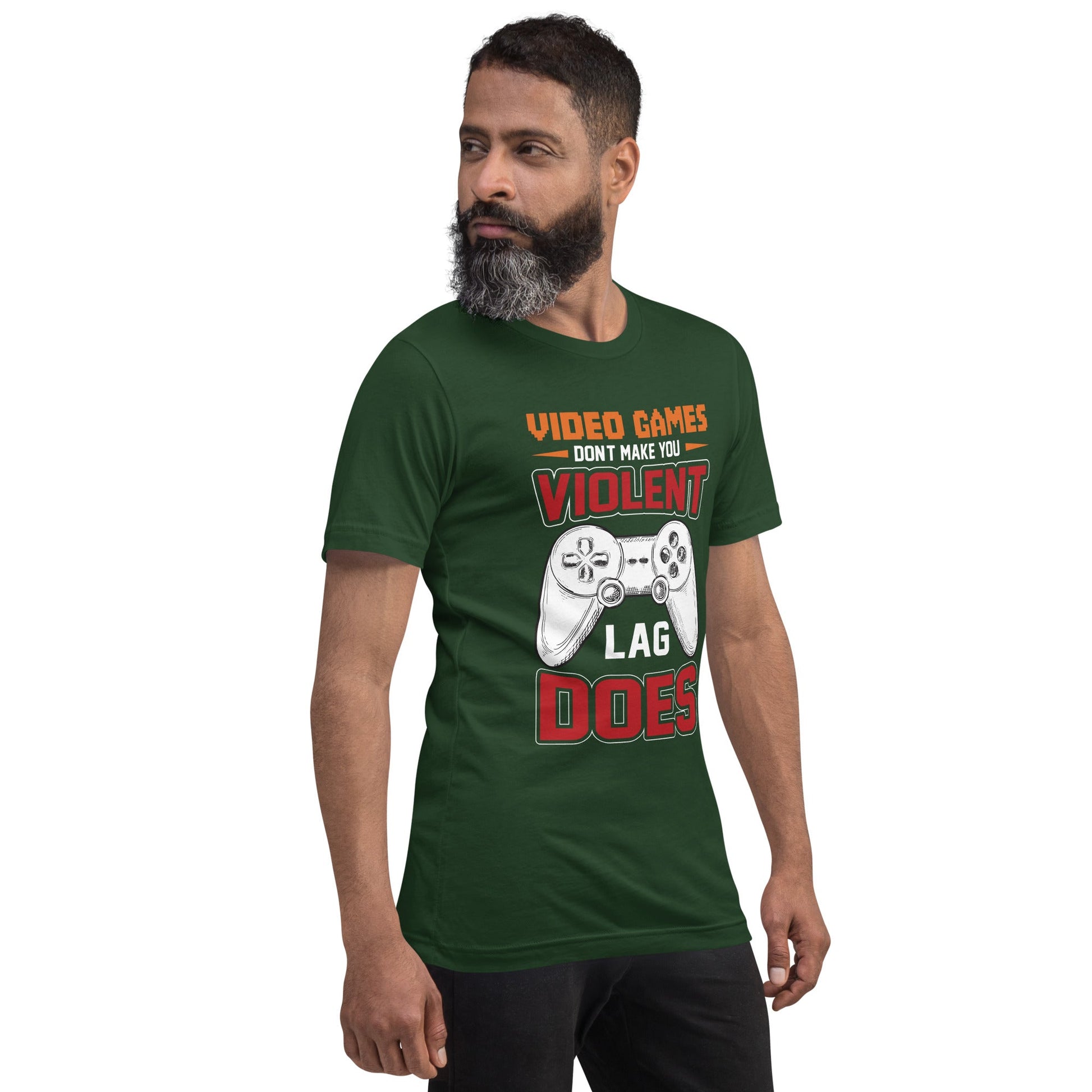 Video Games don't Make you Violent, but Lag does - Unisex t-shirt by DarkByteGear