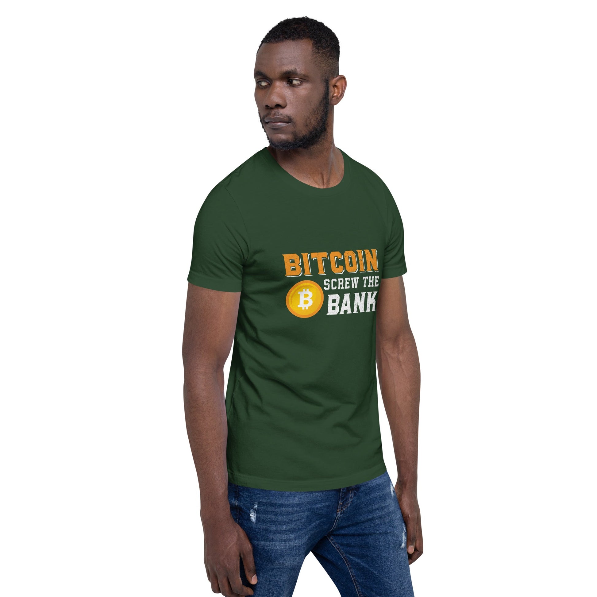 Bitcoin Screw the Bank - Unisex t-shirt by DarkByteGear