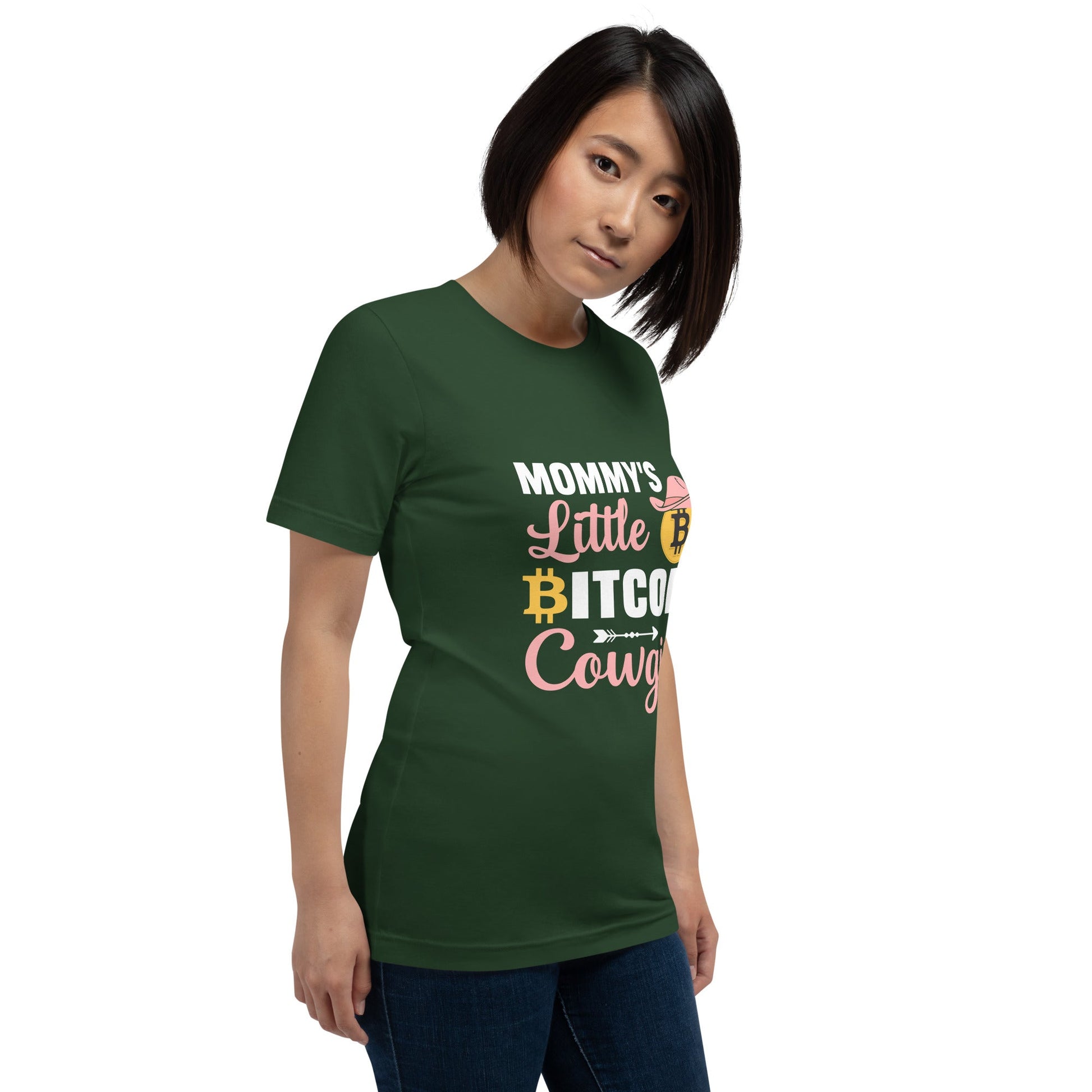Mommy's little bitcoin cowgirl - Unisex t-shirt by DarkByteGear