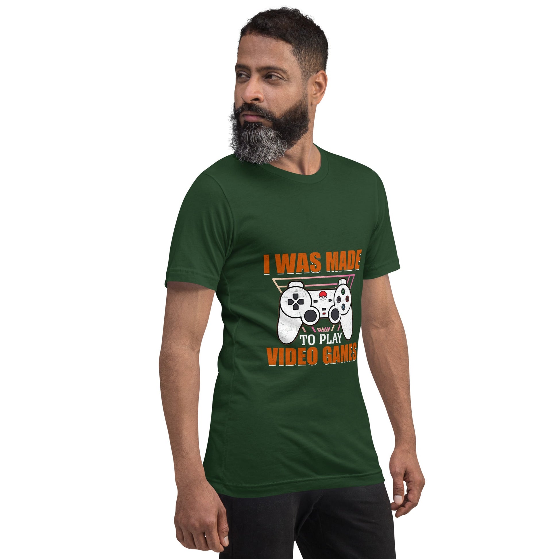 I was Made to Play Video Games - Unisex t-shirt by DarkByteGear