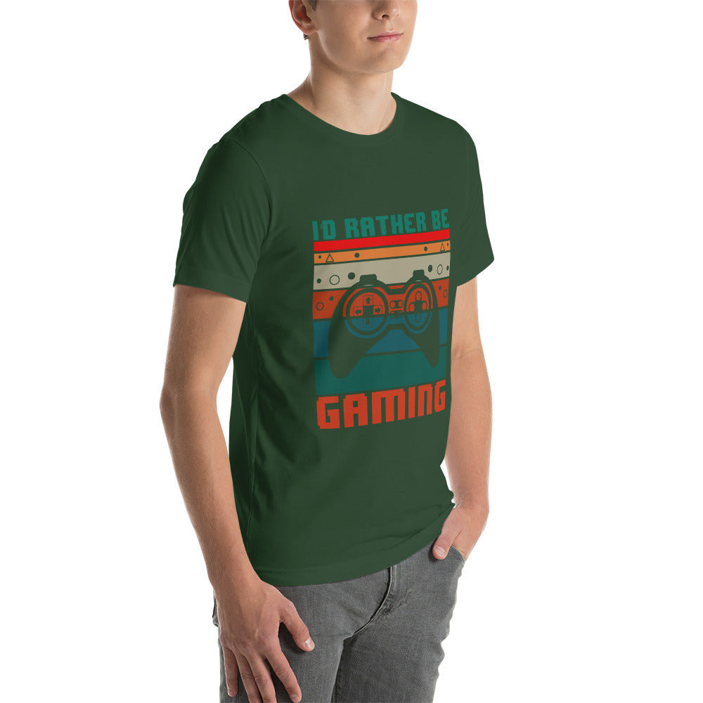 I'd rather be Gaming - Unisex t-shirt by DarkByteGear