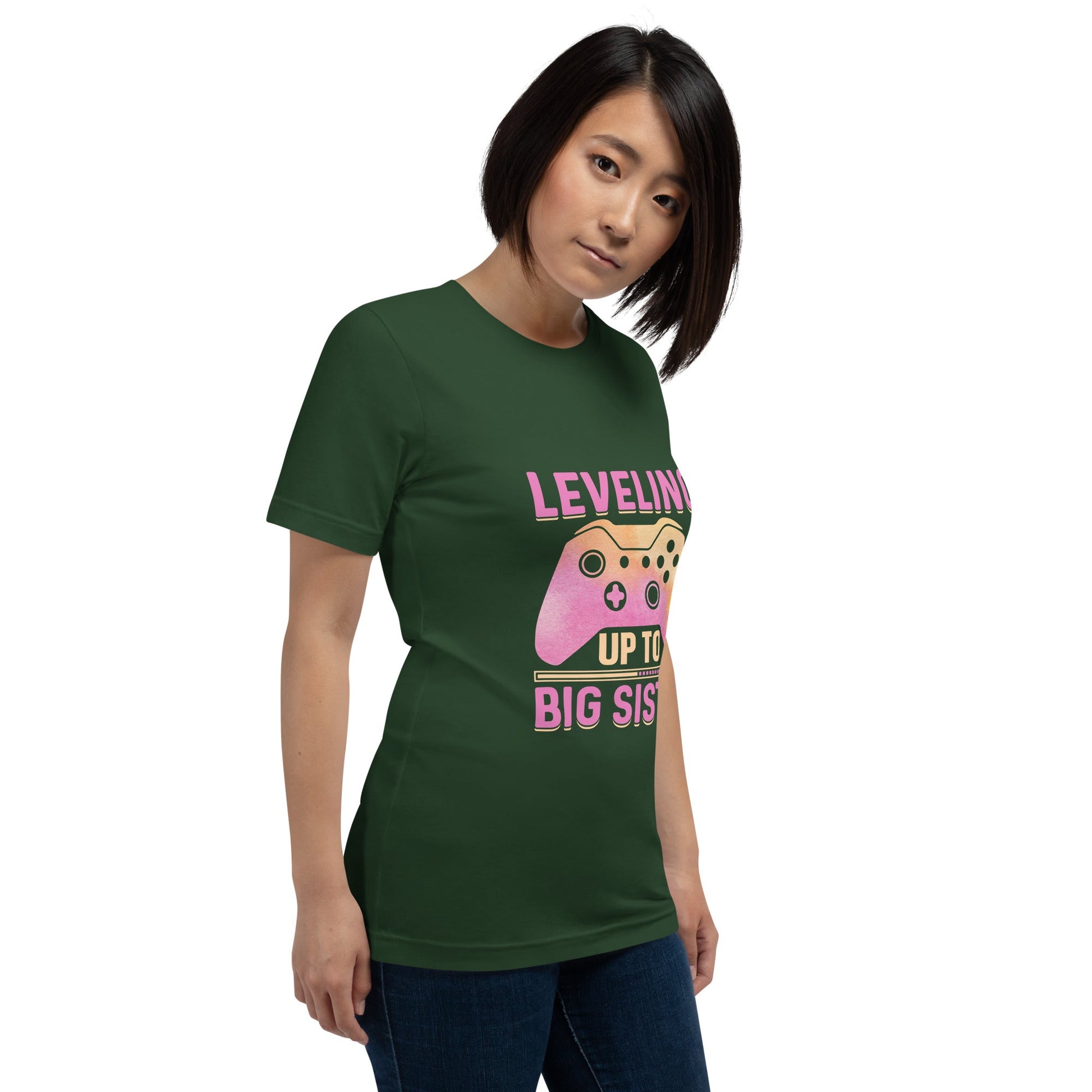 Levelling up to Big Sister - Unisex t-shirt by DarkByteGear