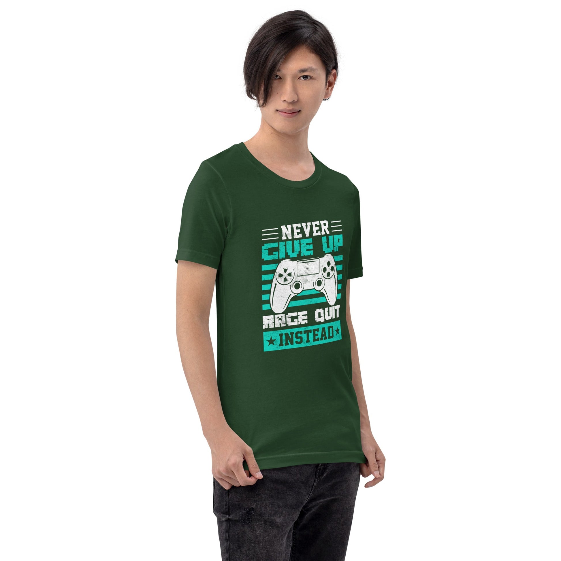 Never Give Up! Arge Quit - Unisex t-shirt by DarkByteGear