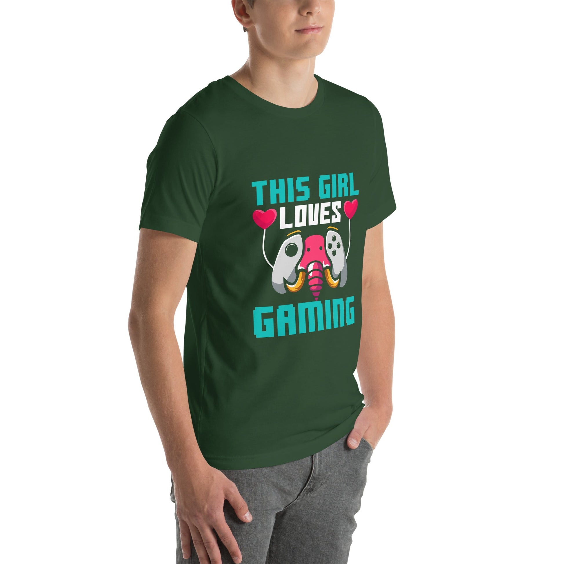 This girl Loves video games ( RiMa ) - Unisex t-shirt by DarkByteGear