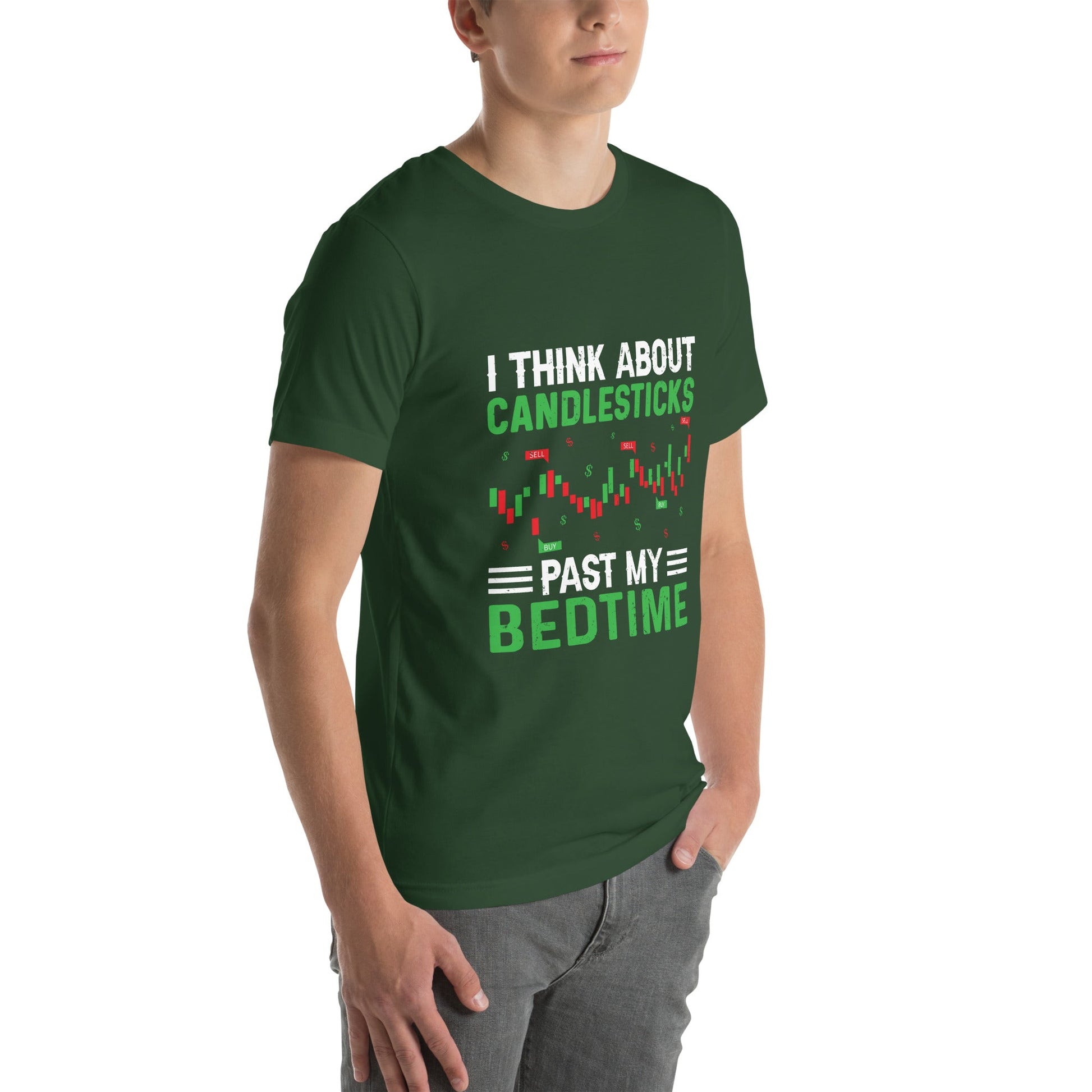 I think about Candle Sticks past my Bedtime - Unisex t-shirt by DarkByteGear