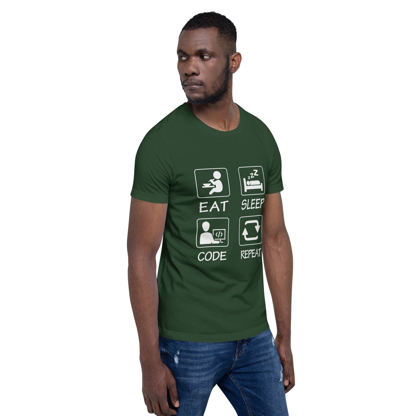 Eat, Sleep, Code, Repeat V1 - Unisex t-shirt by DarkByteGear