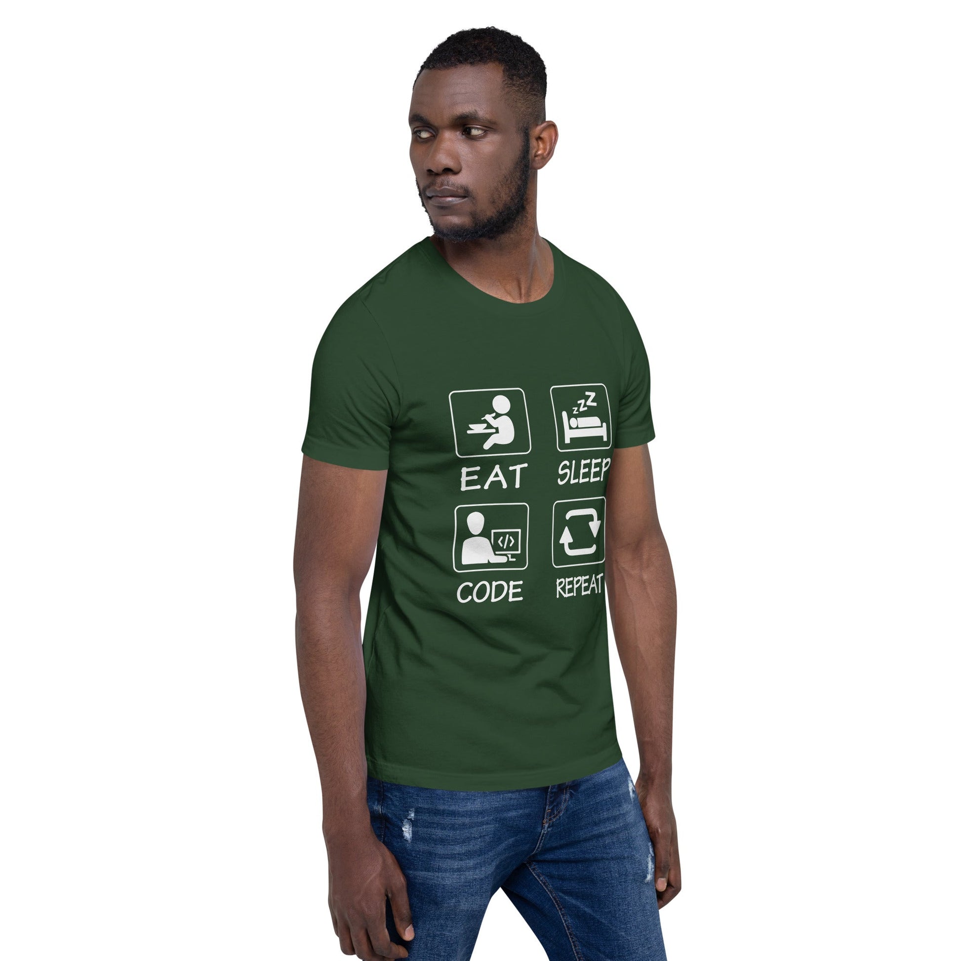 Eat, Sleep, Code, Repeat V1 - Unisex t-shirt by DarkByteGear