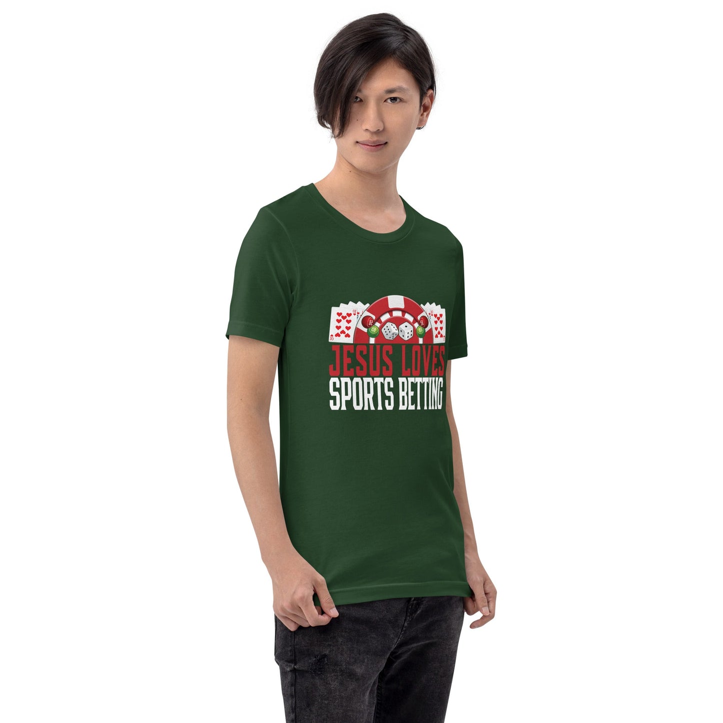 Jesus Loves Sports Betting - Unisex t-shirt by DarkByteGear