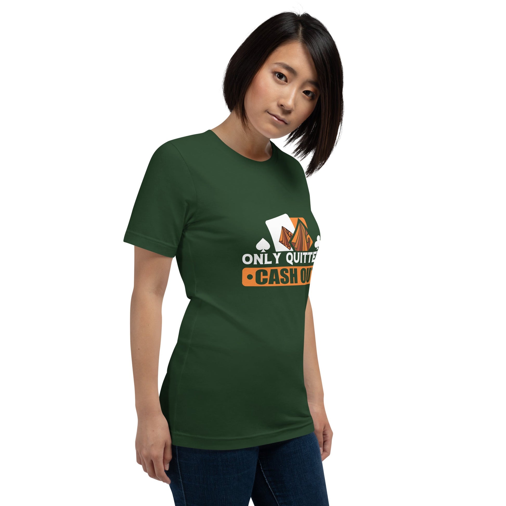 Only Quitters Cash Out - Unisex t-shirt by DarkByteGear